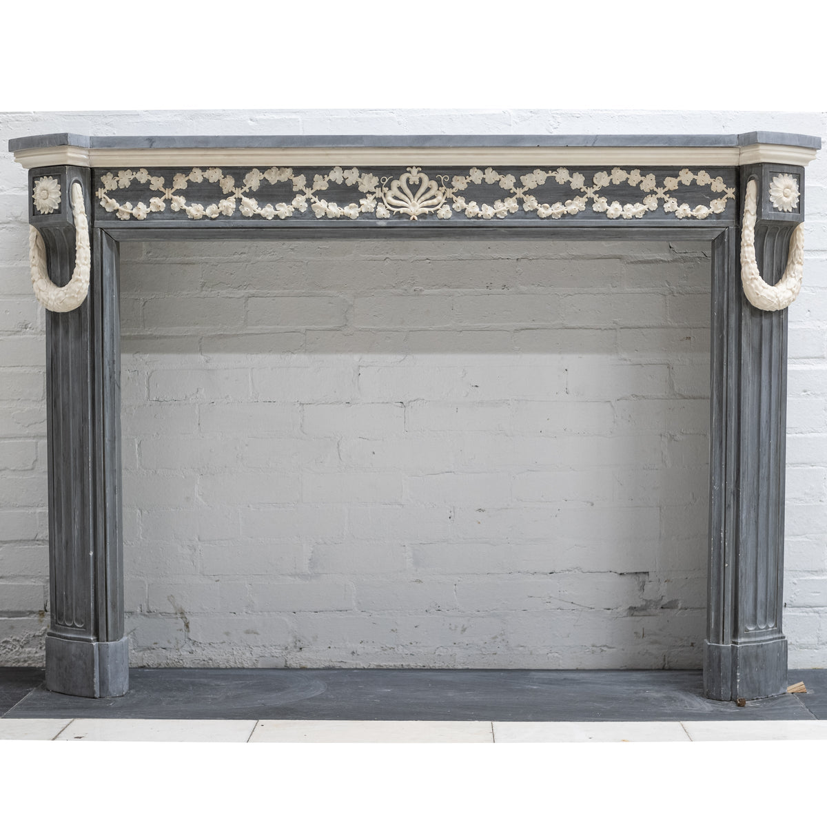 Antique Early 19th Century French Style Grey Marble Fireplace Surround | The Architectural Forum