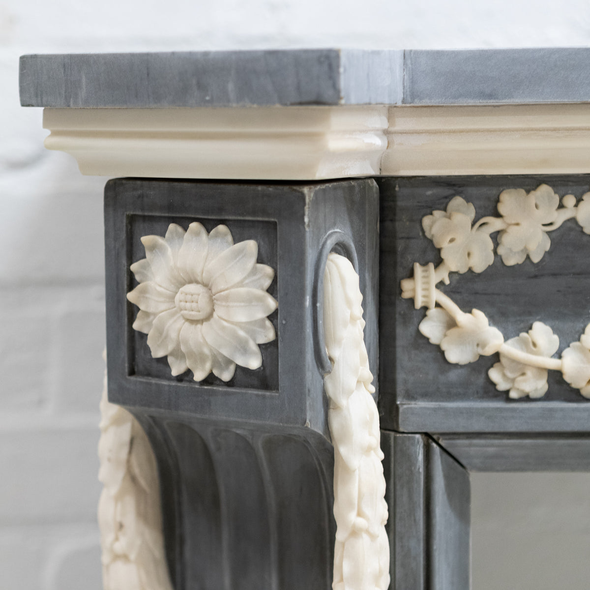 Antique Early 19th Century French Style Grey Marble Fireplace Surround | The Architectural Forum