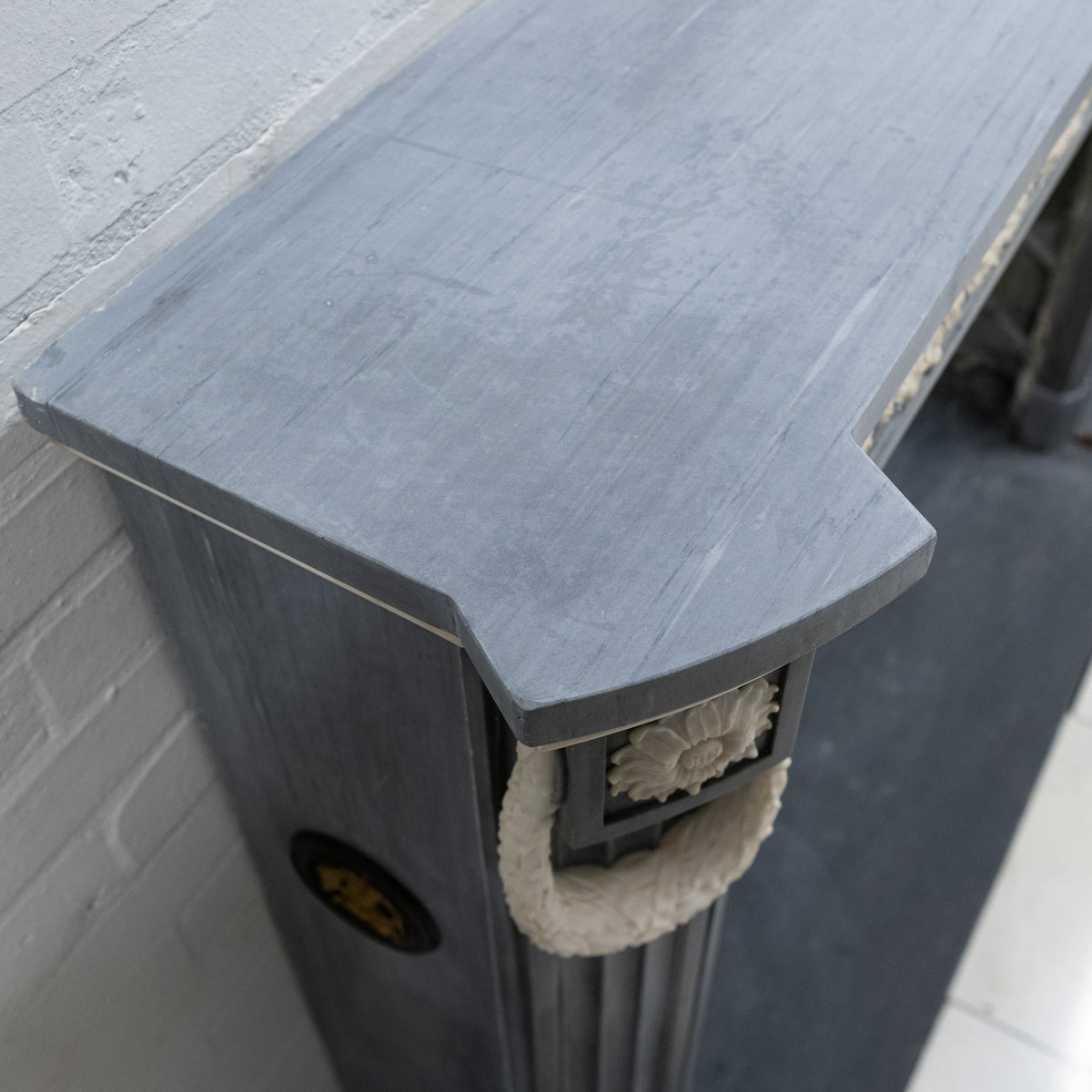 Antique Early 19th Century French Style Grey Marble Fireplace Surround | The Architectural Forum