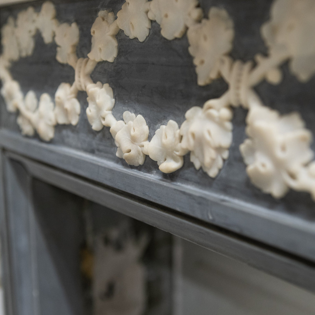 Antique Early 19th Century French Style Grey Marble Fireplace Surround | The Architectural Forum