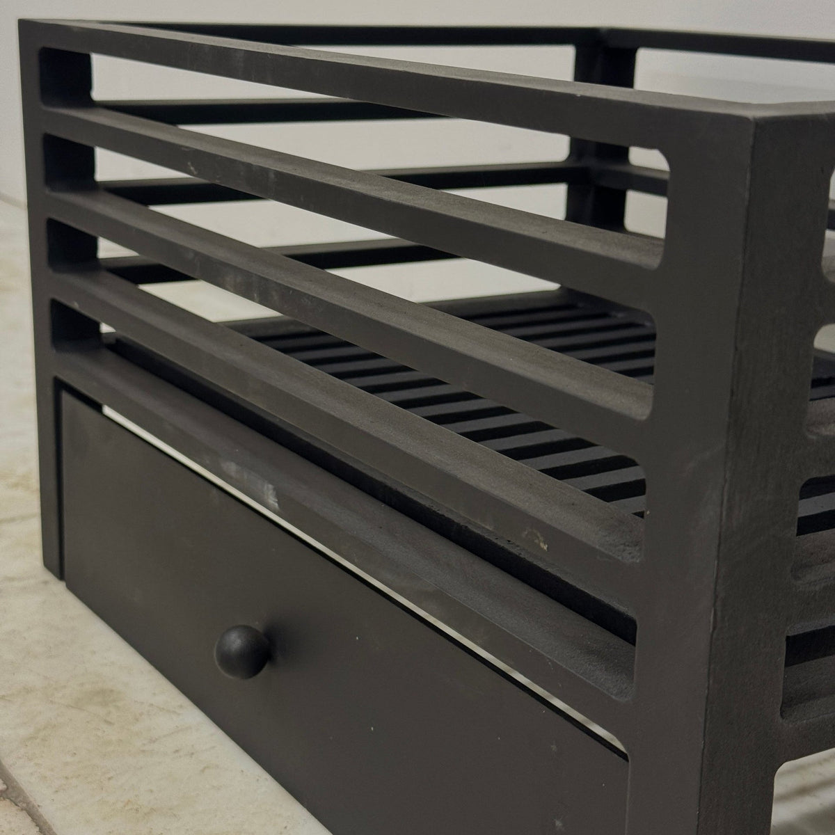 Reclaimed Cast Iron Fire Basket With Ash Pan Cover | The Architectural Forum