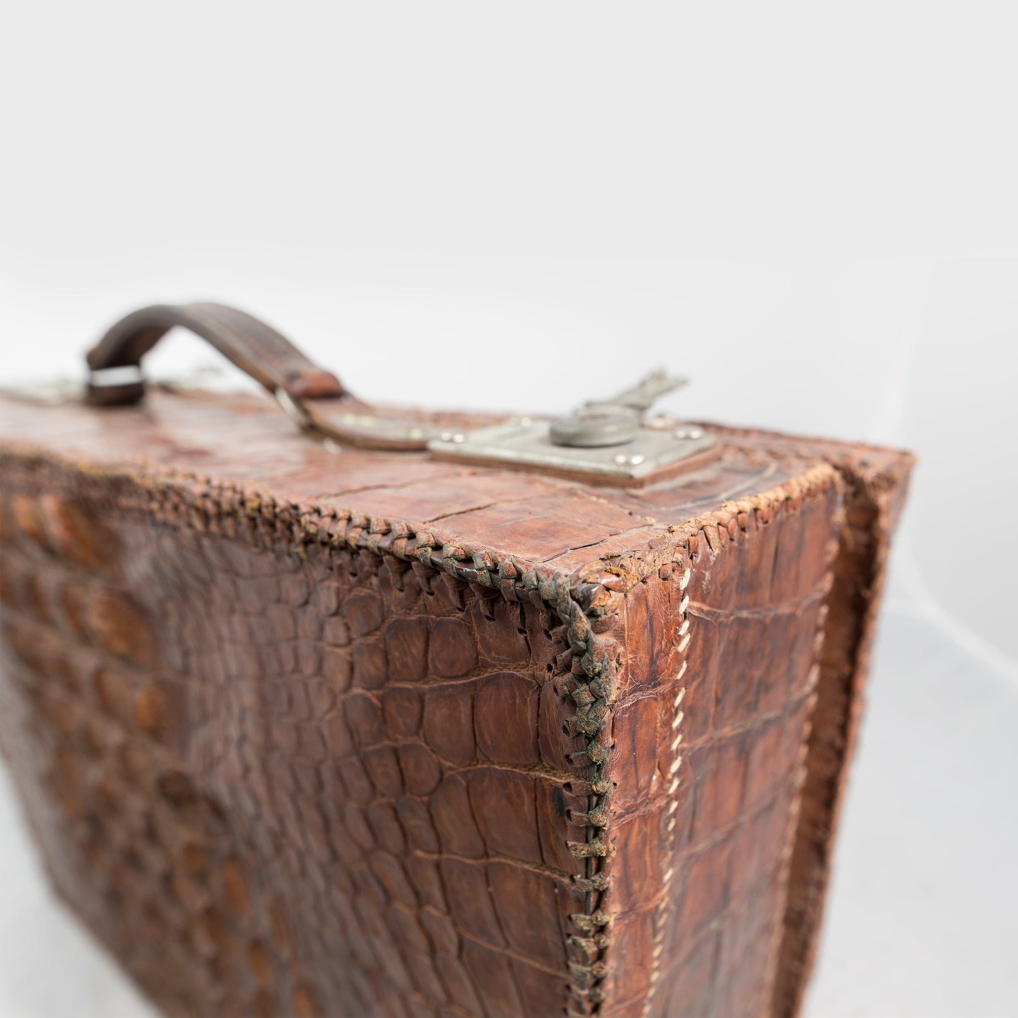 Antique Crocodile Skin Briefcase | The Architectural Forum