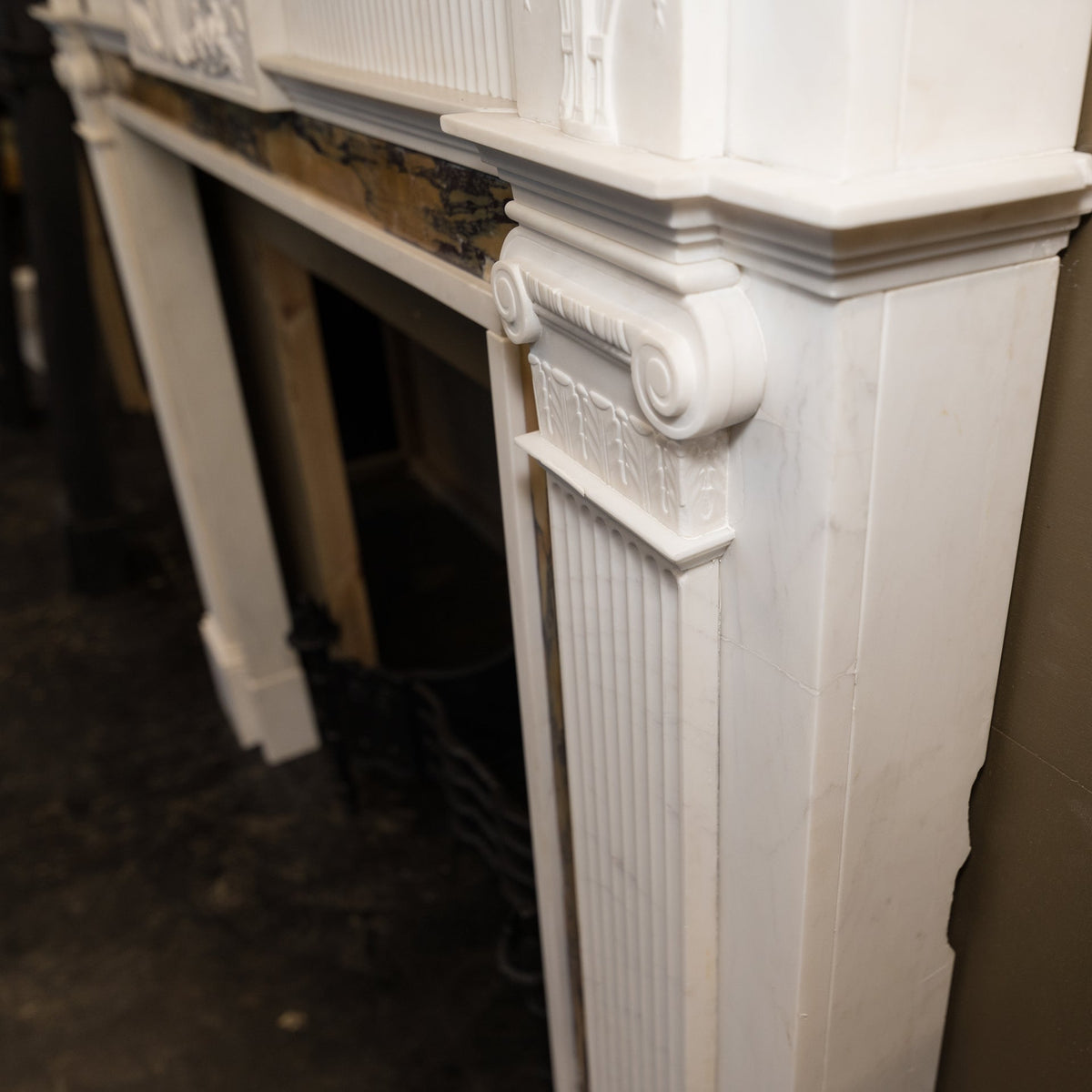 Georgian Style Statutory &amp; Siena Marble Fireplace Surround | The Architectural Forum