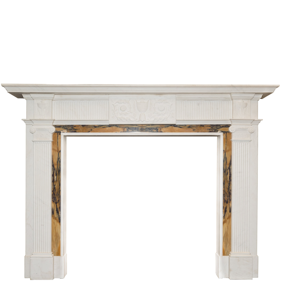 Georgian Style Statutory &amp; Sienna Marble Fireplace Surround | The Architectural Forum