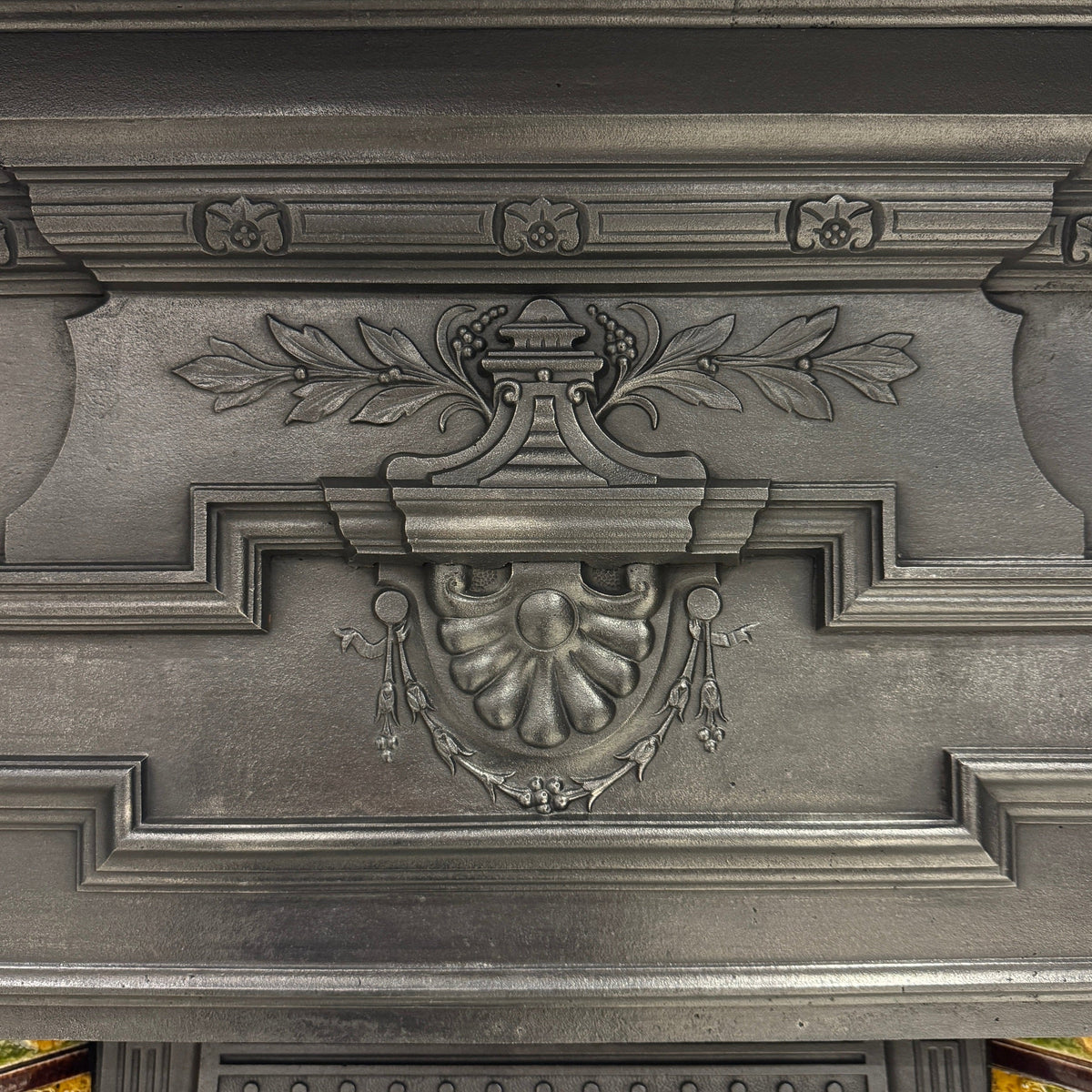 Antique Victorian Tiled Cast Iron Combination Fireplace | The Architectural Forum