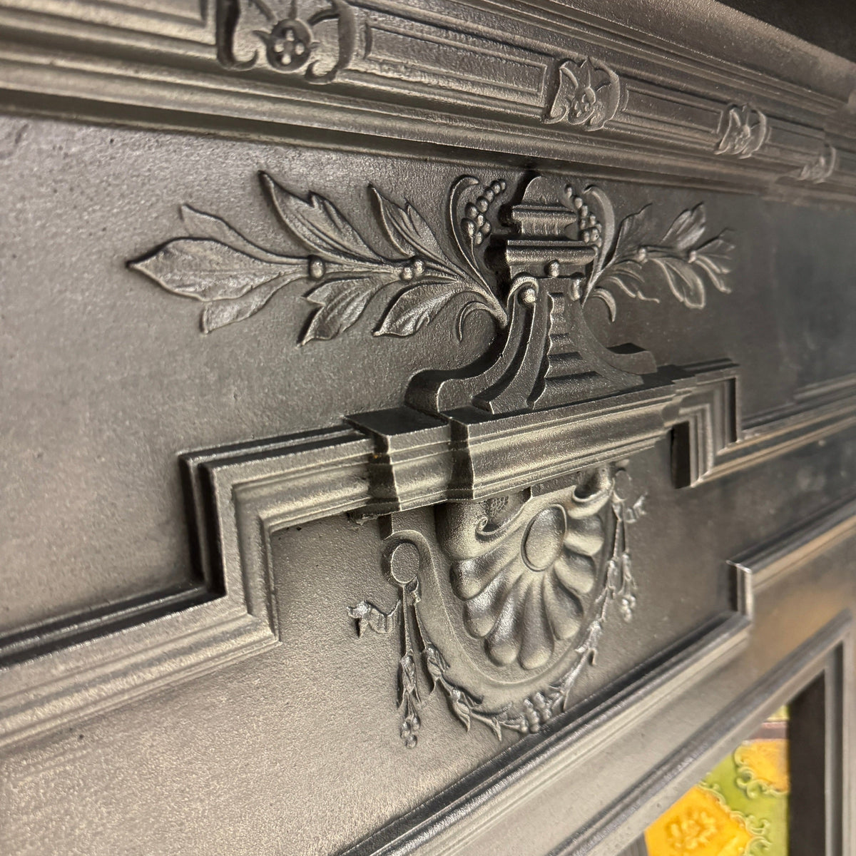 Antique Victorian Tiled Cast Iron Combination Fireplace | The Architectural Forum