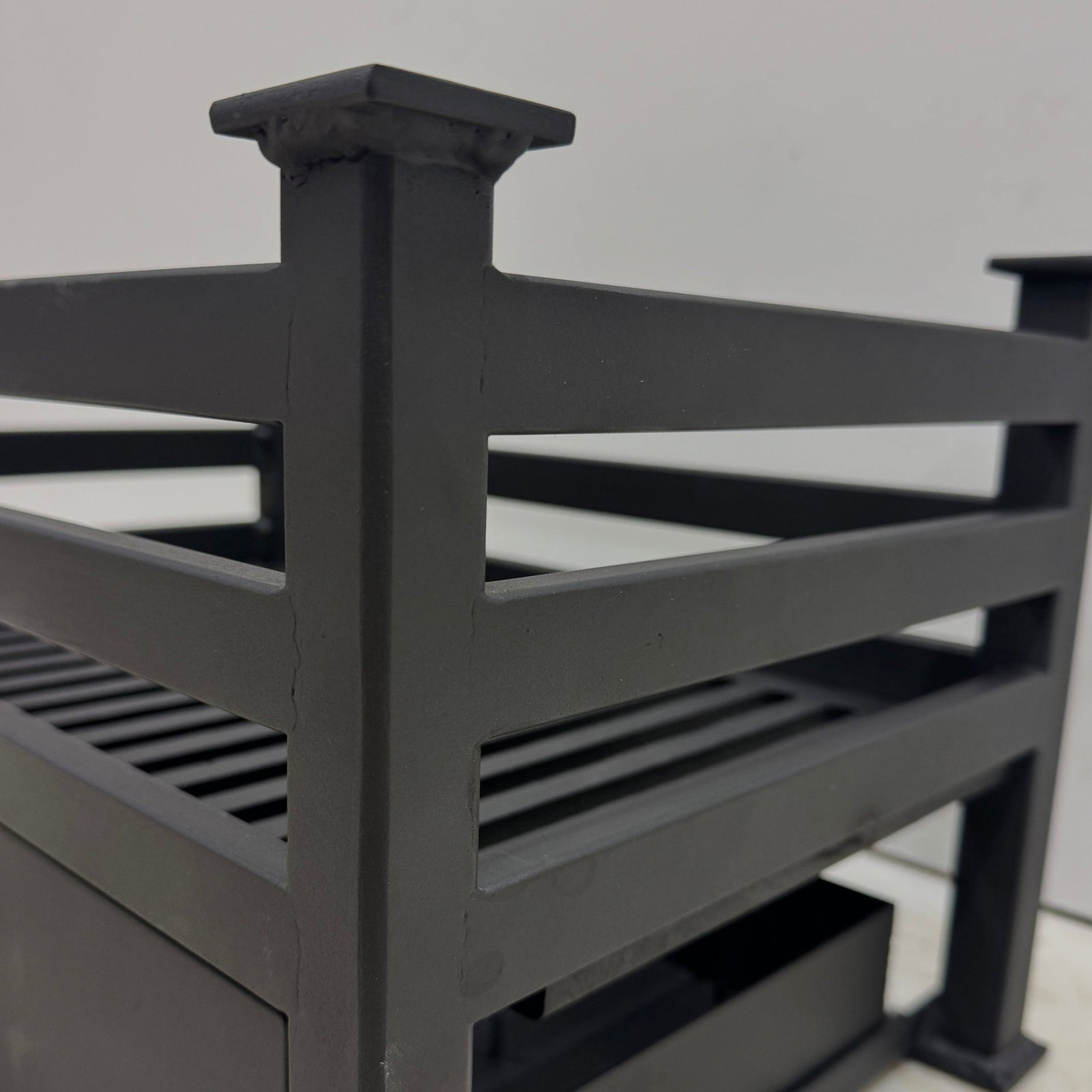 Reclaimed Cast Iron Fire Basket With Ash Pan | The Architectural Forum