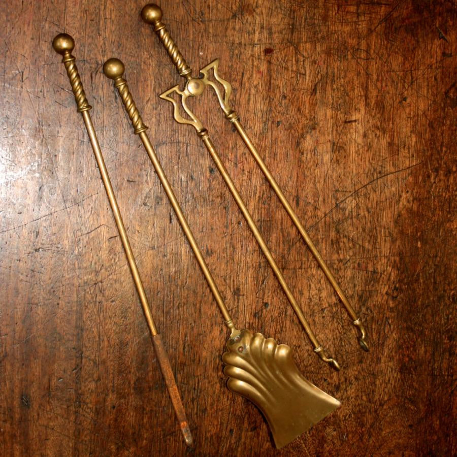 Antique Brass Fireplace Companion Set | The Architectural Forum