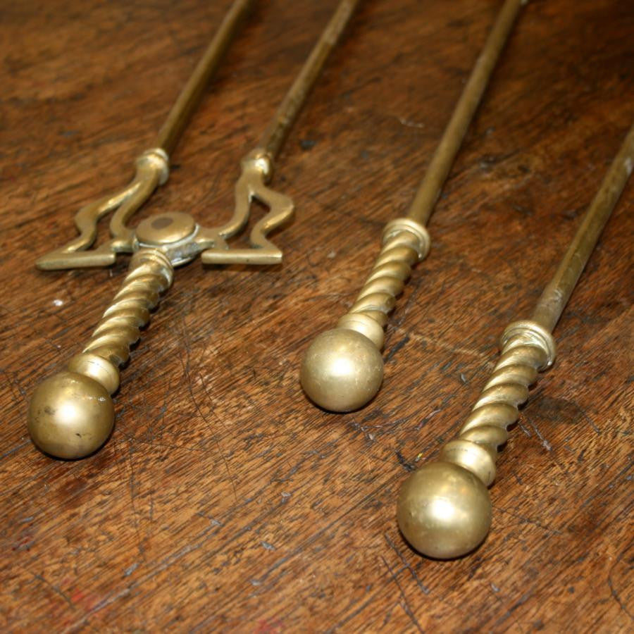 Antique Brass Fireplace Companion Set | The Architectural Forum