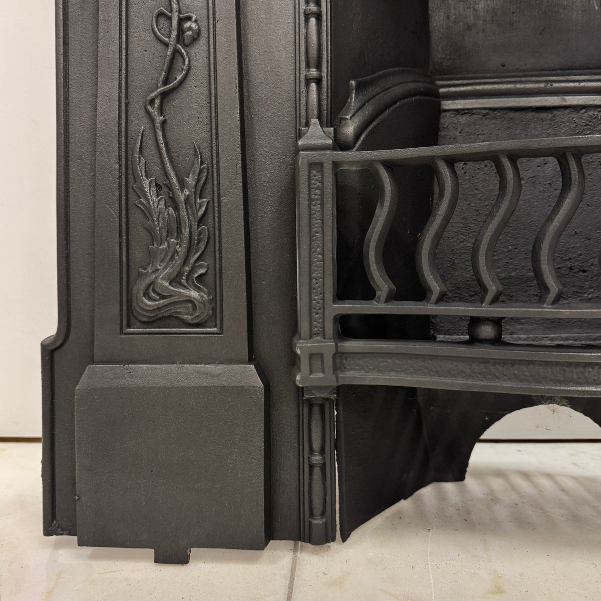 Antique Art Nouveau Cast Iron Combination Fireplace | The Architectural Forum