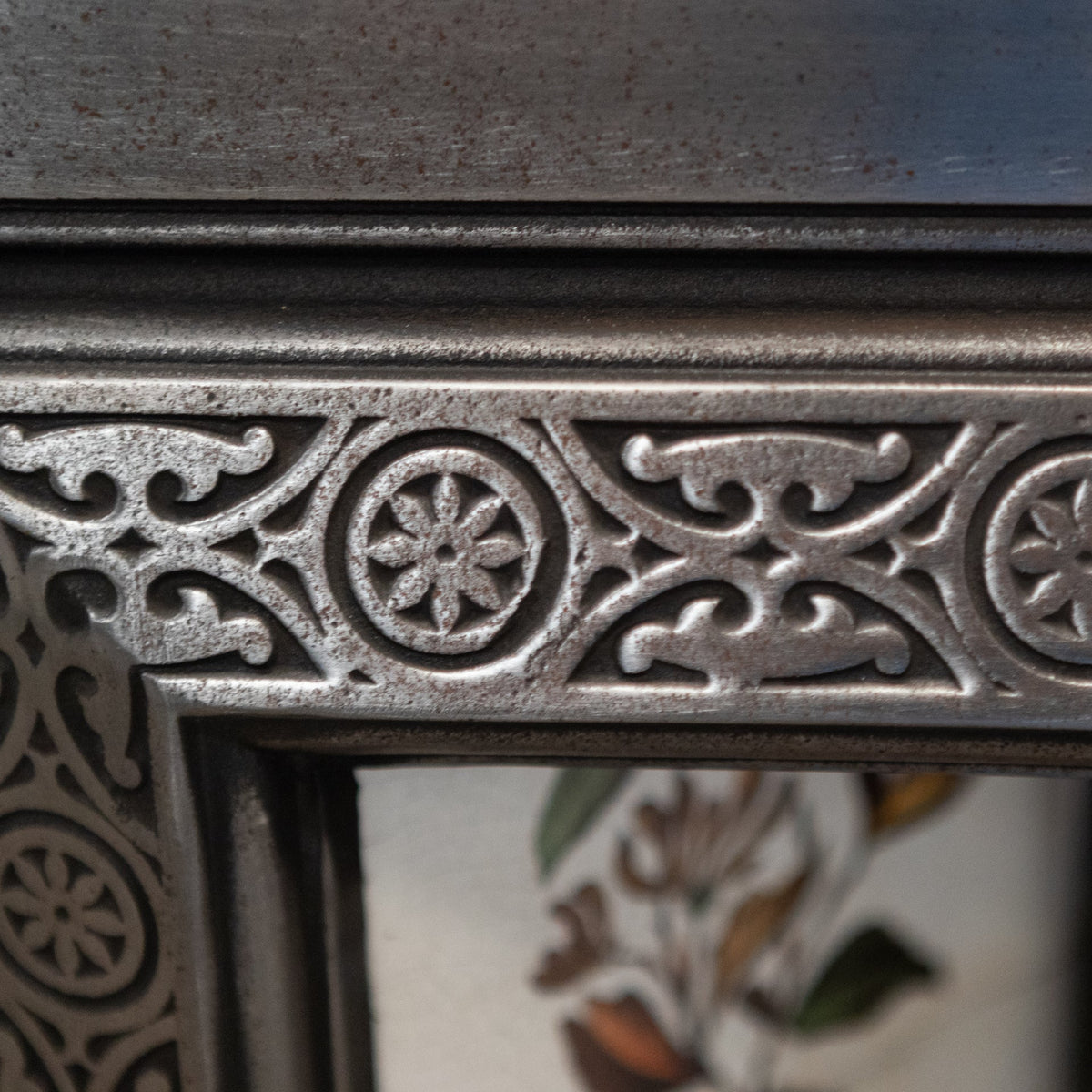 Antique Polished Cast Iron Fireplace Insert with Tiles | The Architectural Forum