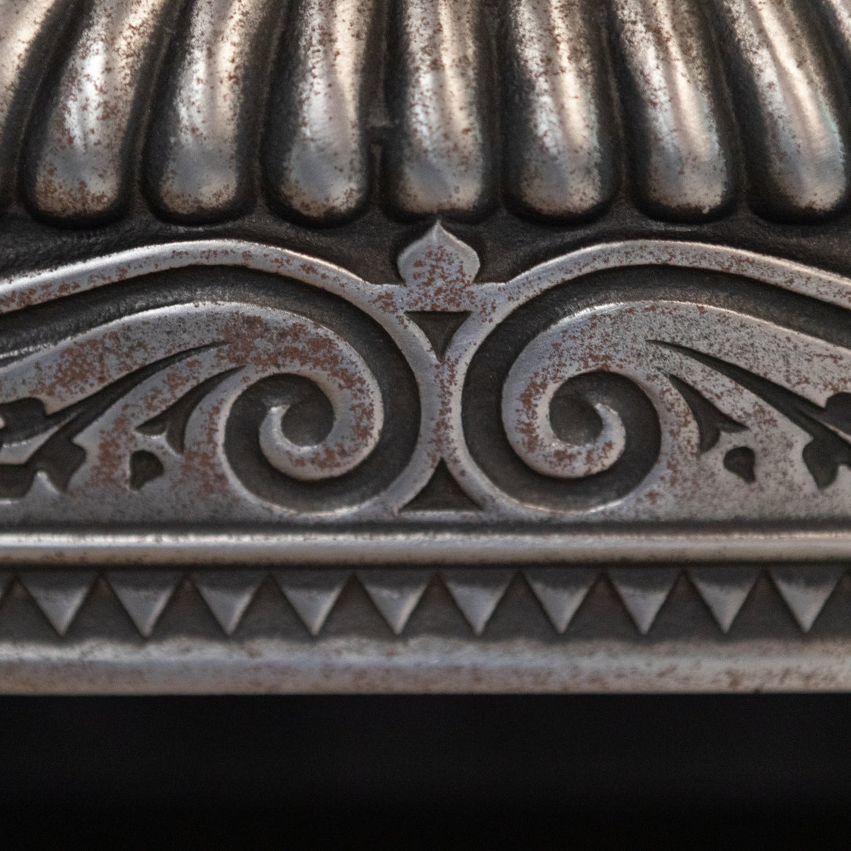 Antique Polished Cast Iron Fireplace Insert with Tiles | The Architectural Forum