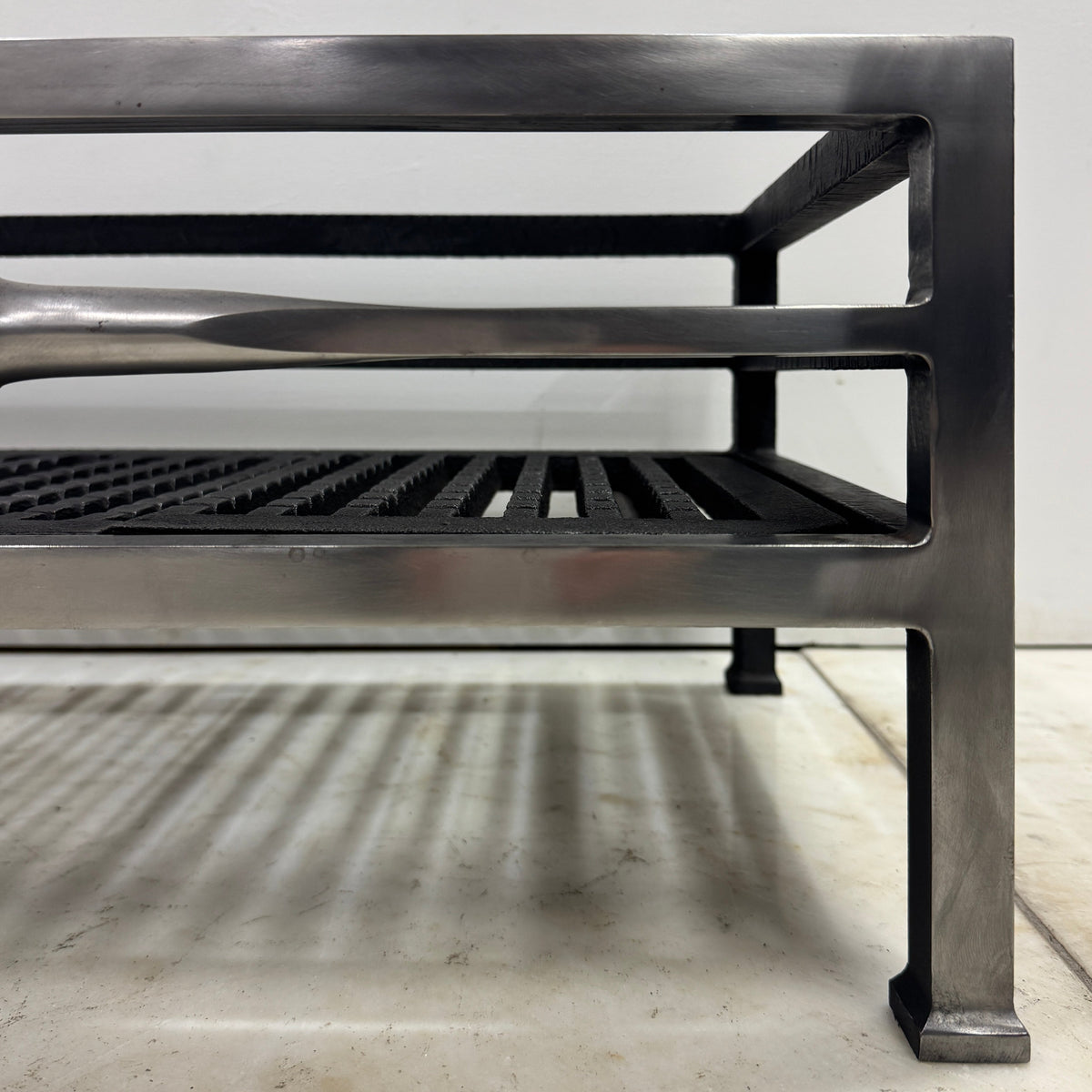 Reclaimed Steel &amp; Cast Iron Byron Freestanding Fire Basket | The Architectural Forum