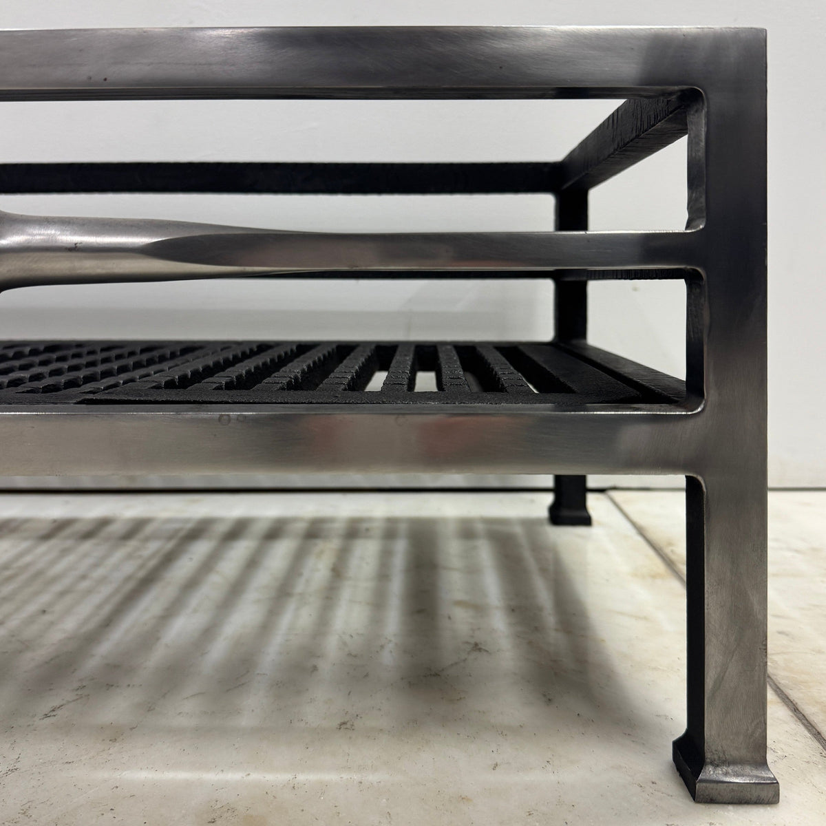 Reclaimed Steel &amp; Cast Iron Byron Freestanding Fire Basket | The Architectural Forum