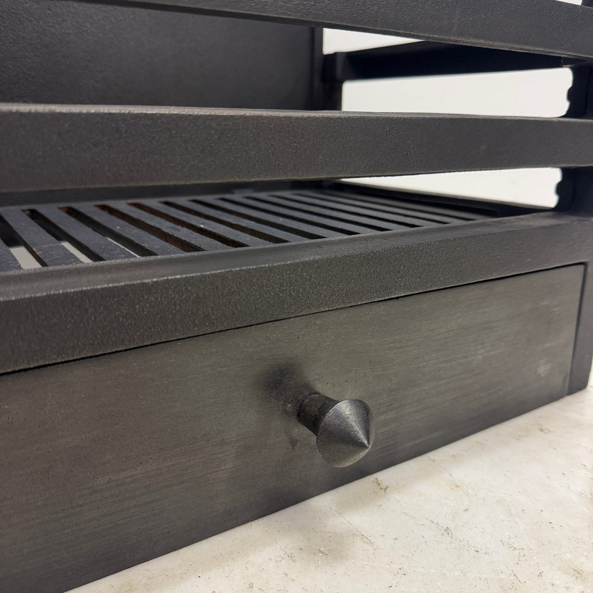 Reclaimed Cast Iron Fire Basket with Backplate | The Architectural Forum