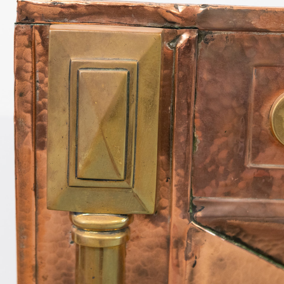 Antique Arts and Crafts Copper and Brass Fireplace Insert | Slips | The Architectural Forum