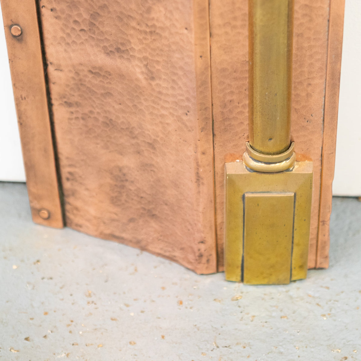 Antique Arts and Crafts Copper and Brass Fireplace Insert | Slips | The Architectural Forum