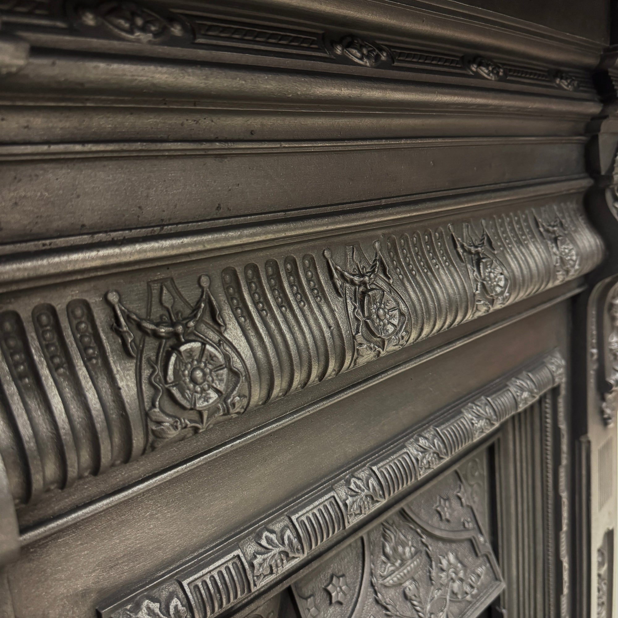 Antique Cast Iron Combination Fireplace