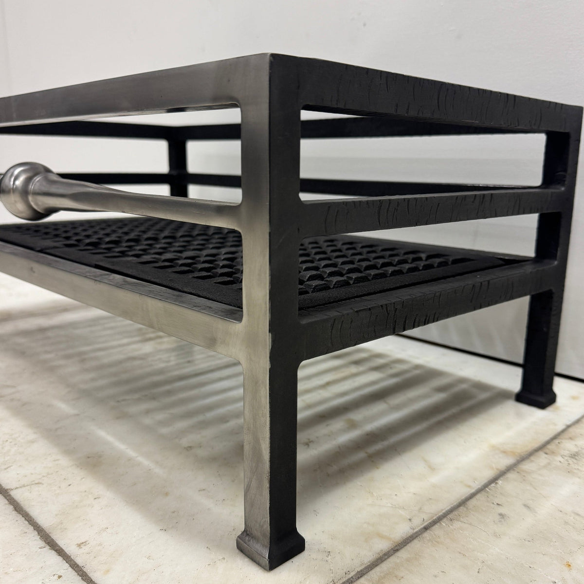 Reclaimed Steel &amp; Cast Iron Byron Freestanding Fire Basket | The Architectural Forum