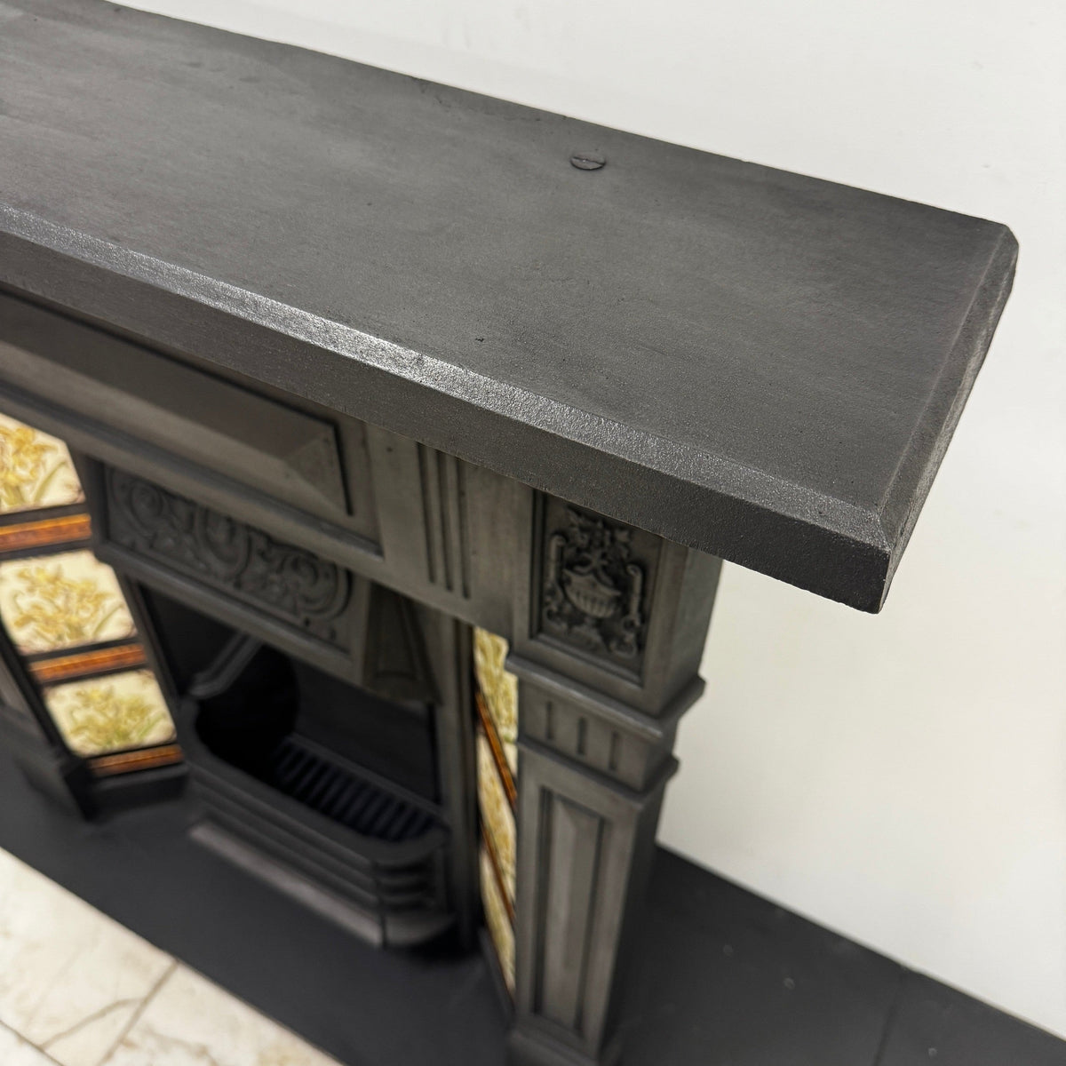 Antique Victorian Tiled Cast Iron Combination Fireplace | The Architectural Forum