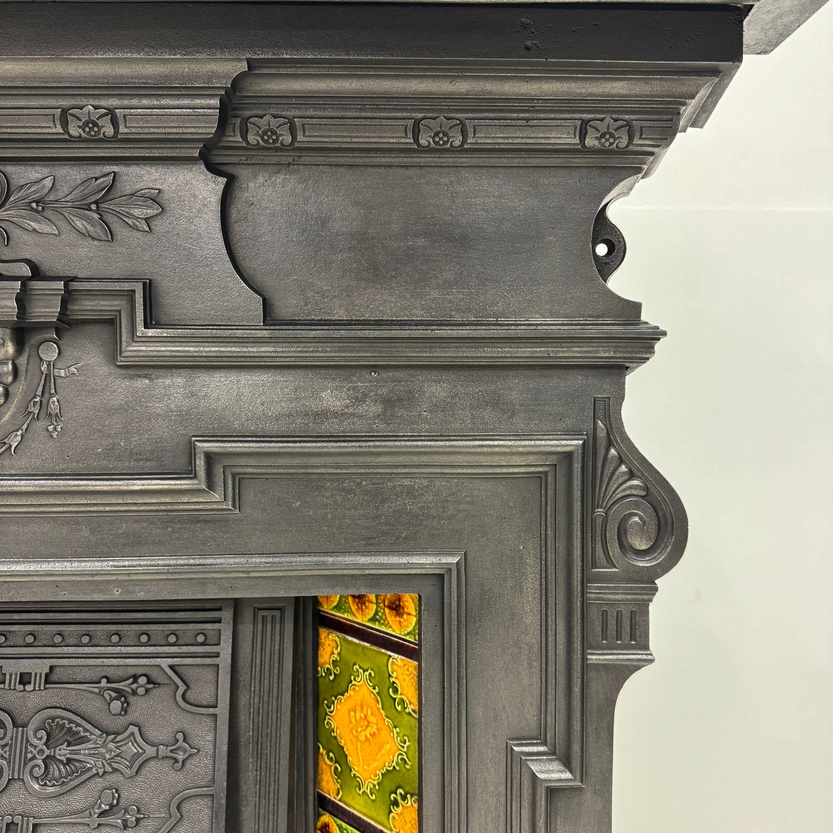 Antique Victorian Tiled Cast Iron Combination Fireplace | The Architectural Forum