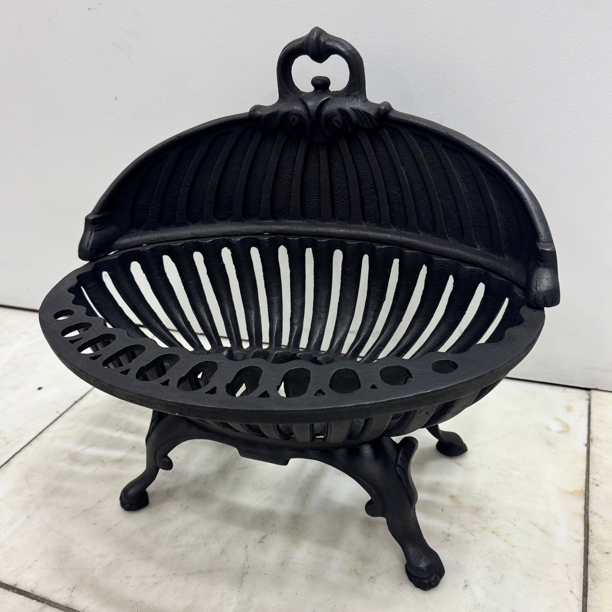 Reclaimed Oval Cast Iron Fire Basket | The Architectural Forum