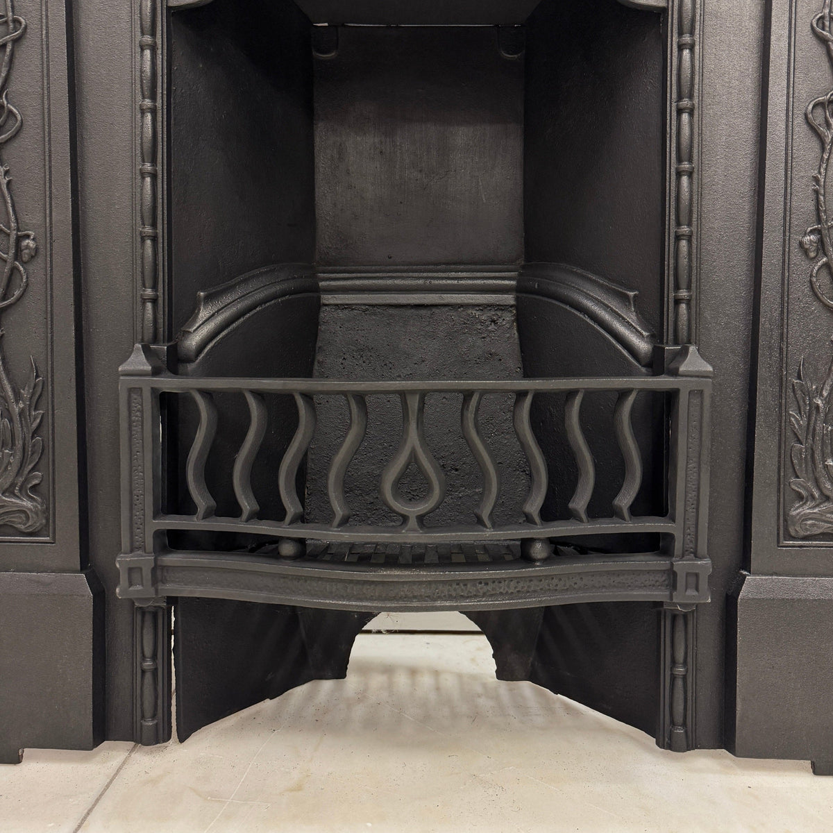 Antique Art Nouveau Cast Iron Combination Fireplace | The Architectural Forum