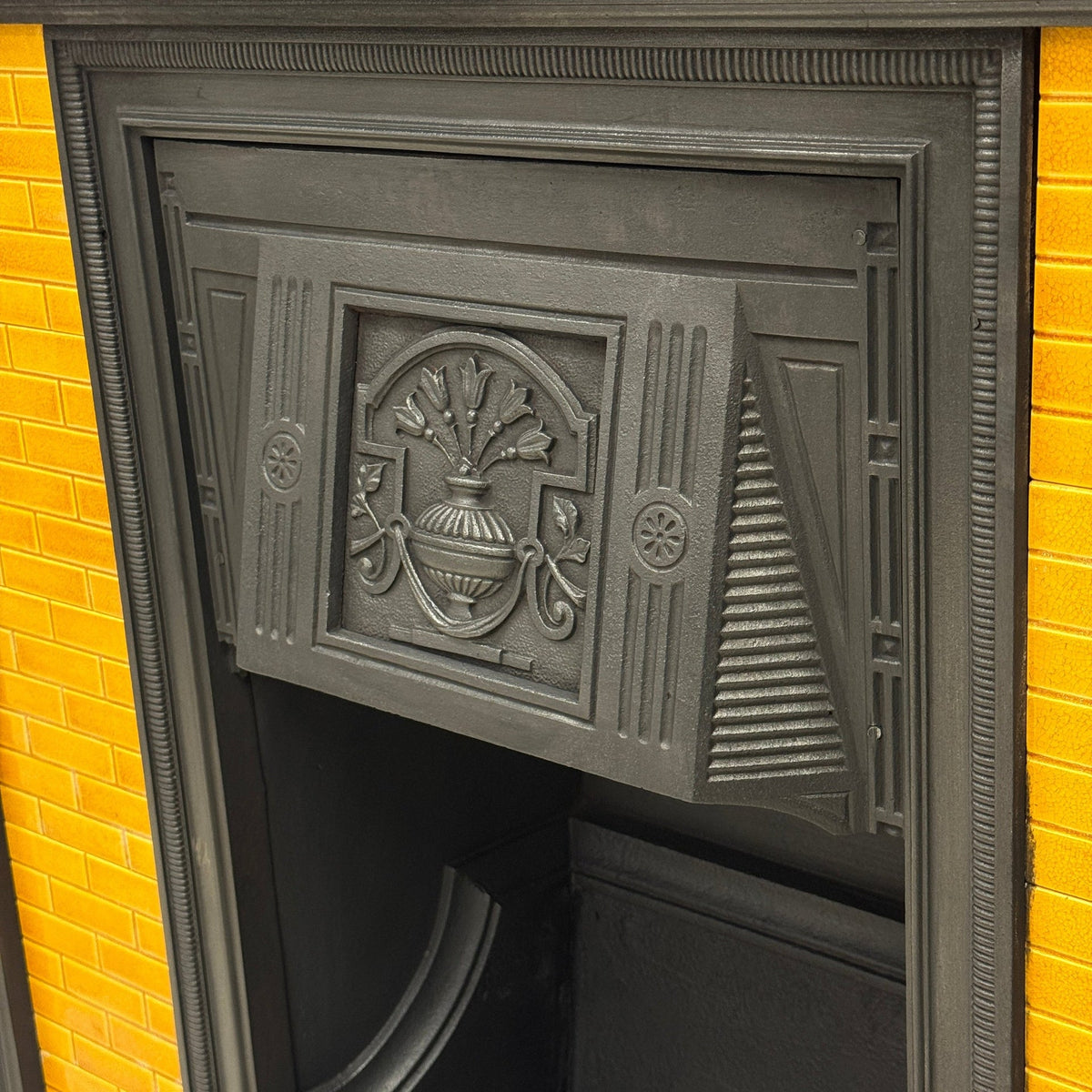 Antique Victorian Tiled Cast Iron Combination Fireplace | The Architectural Forum