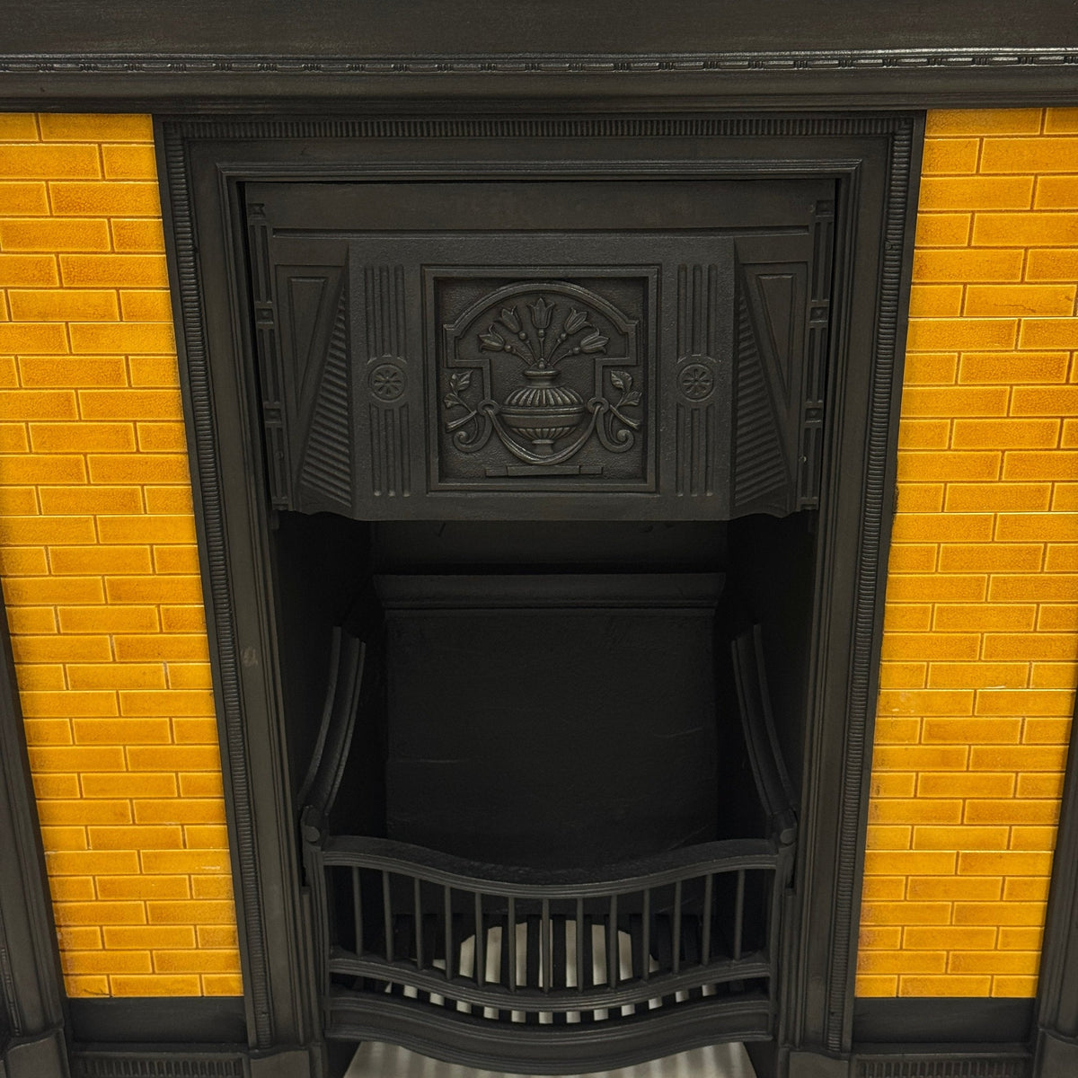 Antique Victorian Tiled Cast Iron Combination Fireplace | The Architectural Forum