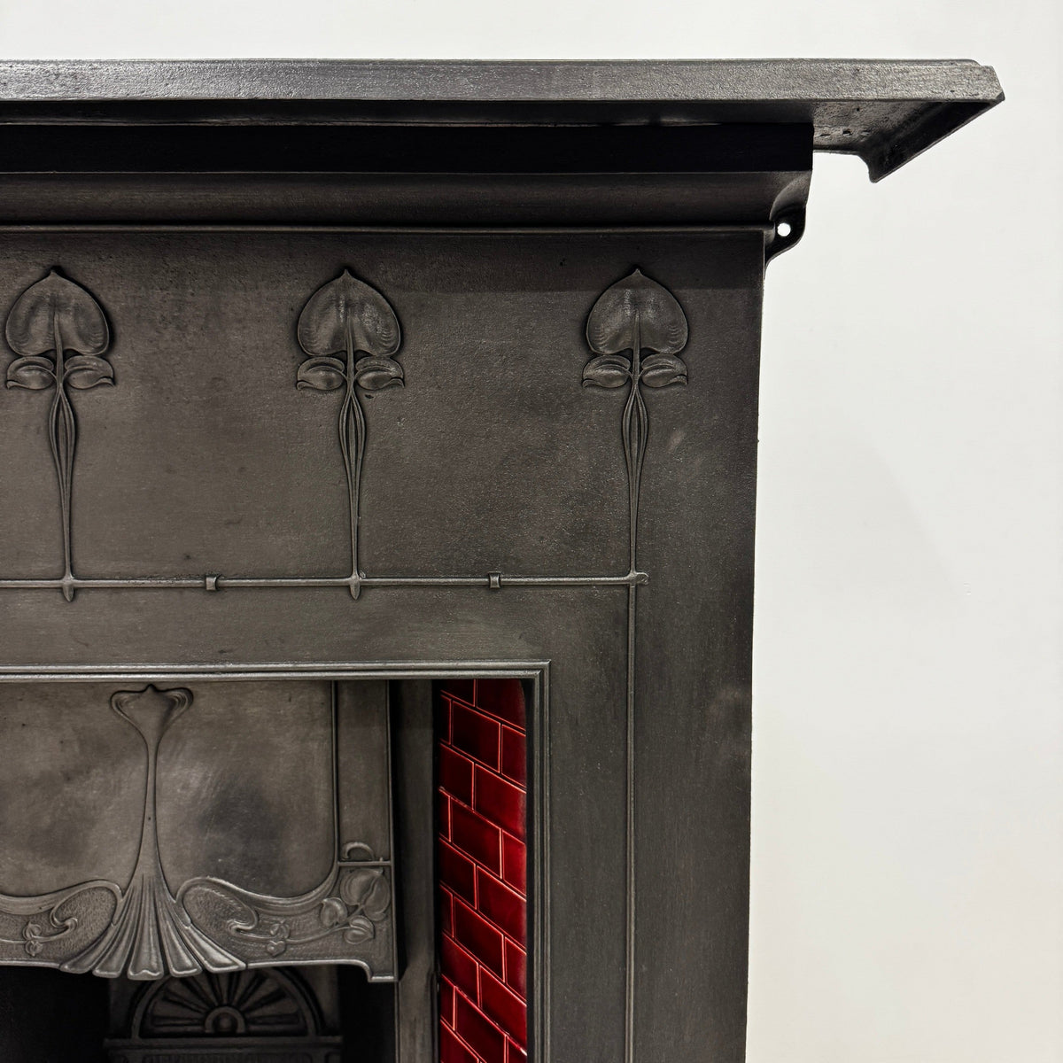 Antique Tiled Cast Iron Combination Fireplace | The Architectural Forum