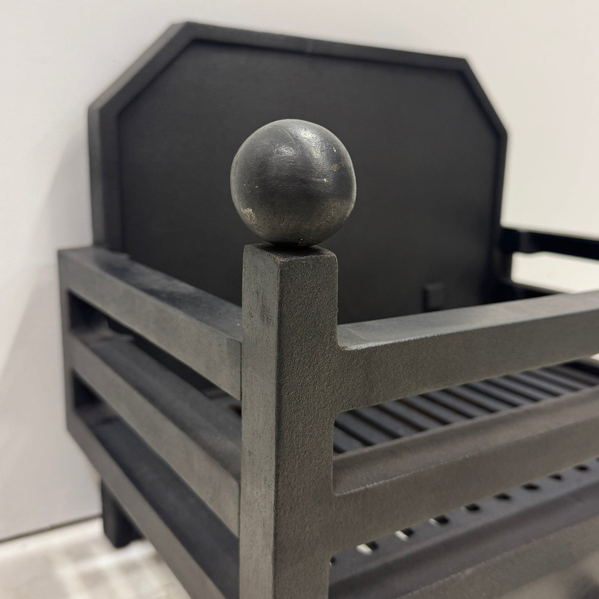 Reclaimed Cast Iron Fire Basket with Backplate | The Architectural Forum