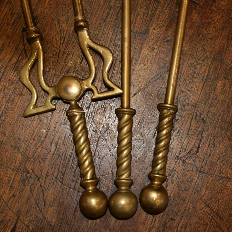 Antique Brass Fireplace Companion Set | The Architectural Forum