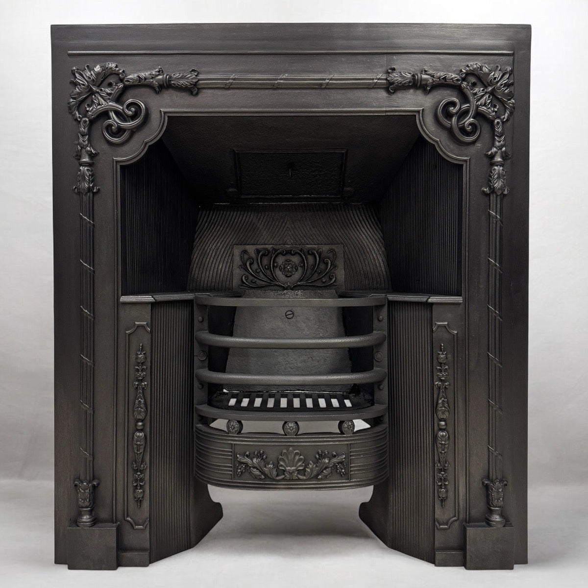 Antique Georgian Cast Iron Register Grate Fireplace | The Architectural Forum
