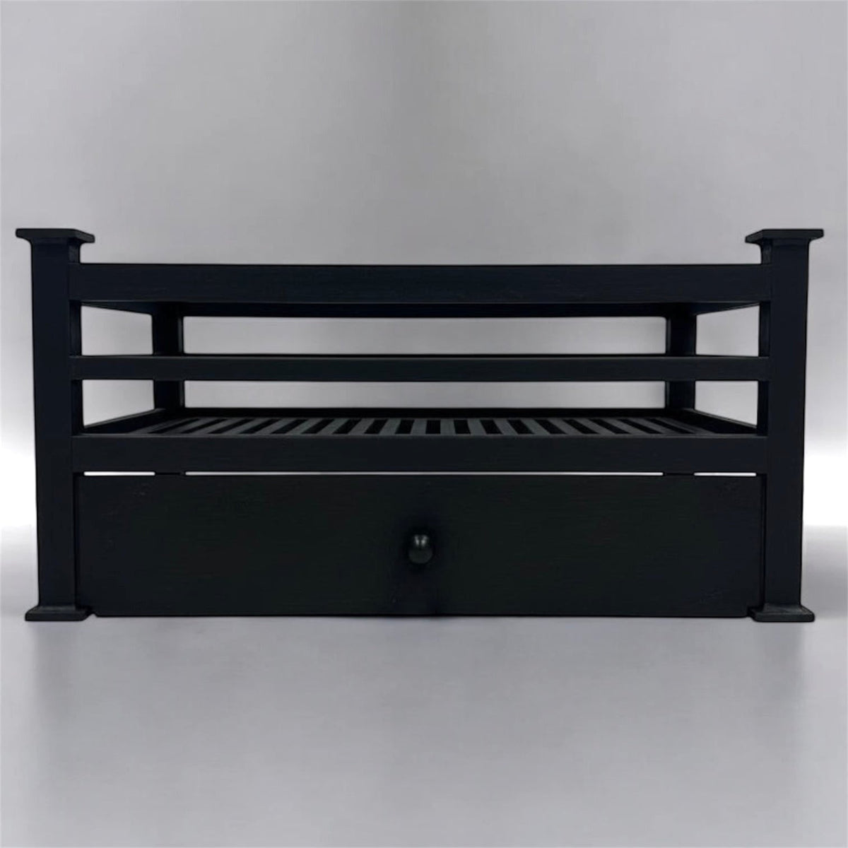 Reclaimed Black Fire Basket with Ash Pan Cover | The Architectural Forum