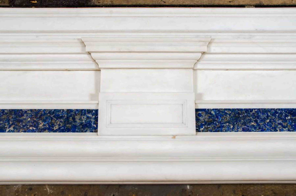 Monumental Antique Lapis Lazuli Marble Fireplace Surround | The Architectural Forum