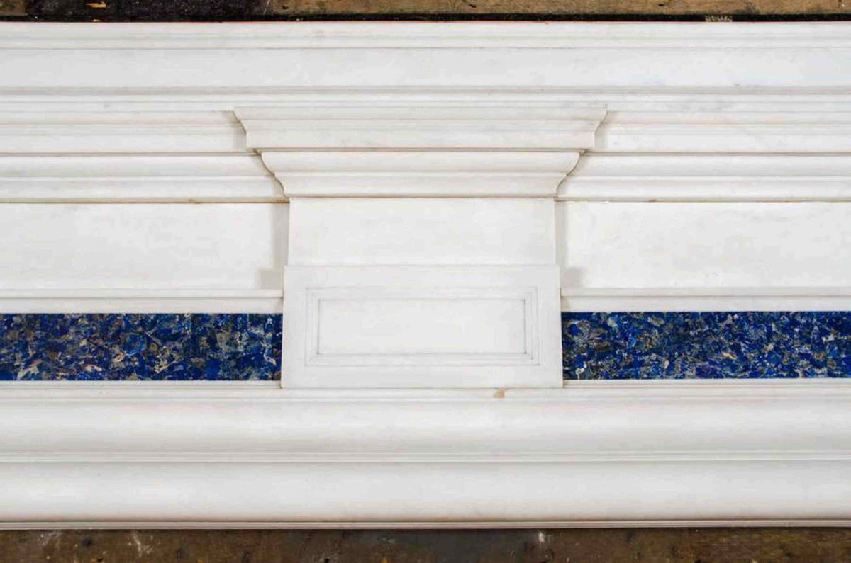 Monumental Antique Lapis Lazuli Marble Fireplace Surround | The Architectural Forum