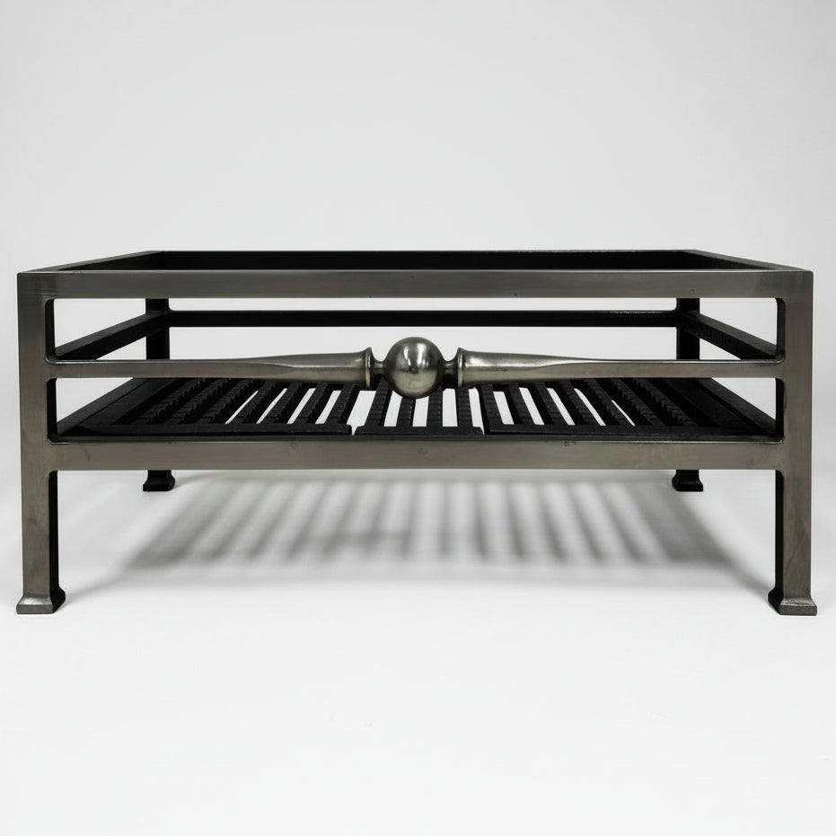 Reclaimed Steel &amp; Cast Iron Byron Freestanding Fire Basket | The Architectural Forum