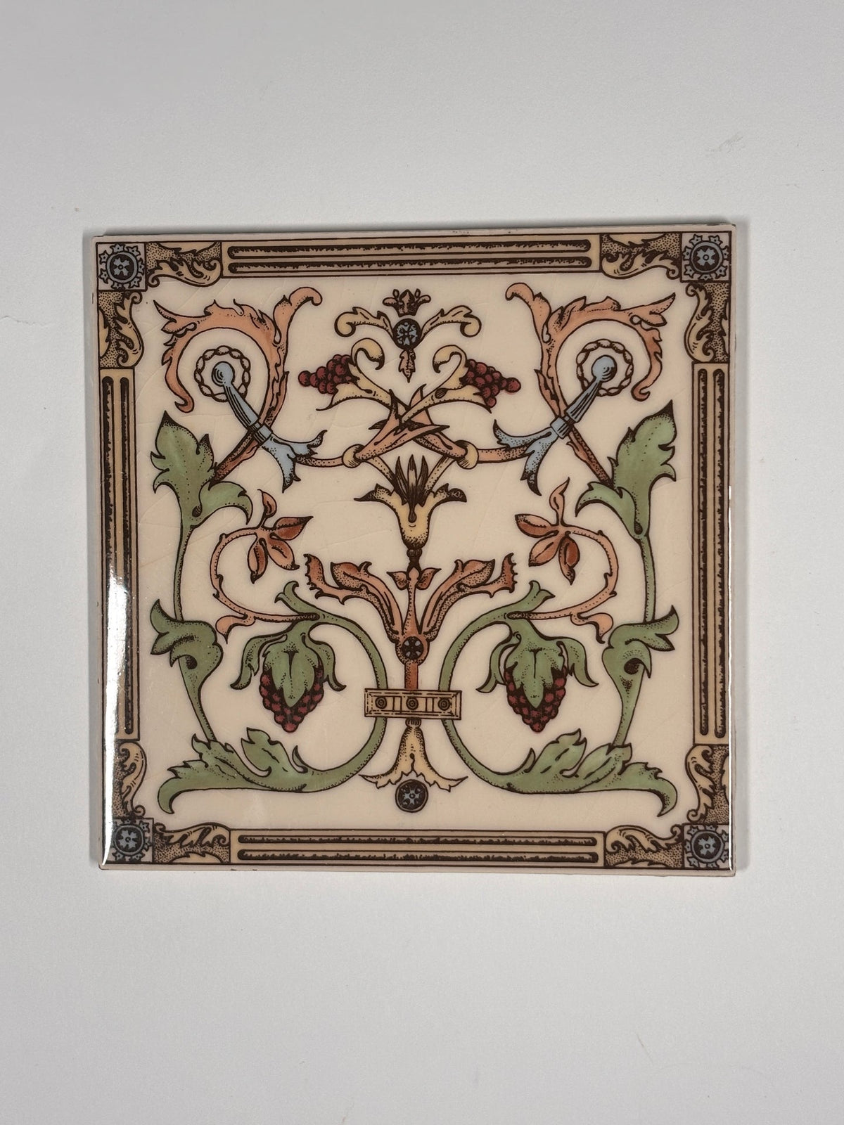 Antique Style Victorian Ceramic Tiles Set of 5 | The Architectural Forum