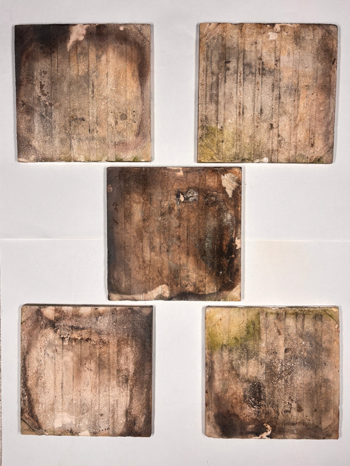 Victorian Antique Decorative Tiles Set of 5 | The Architectural Forum