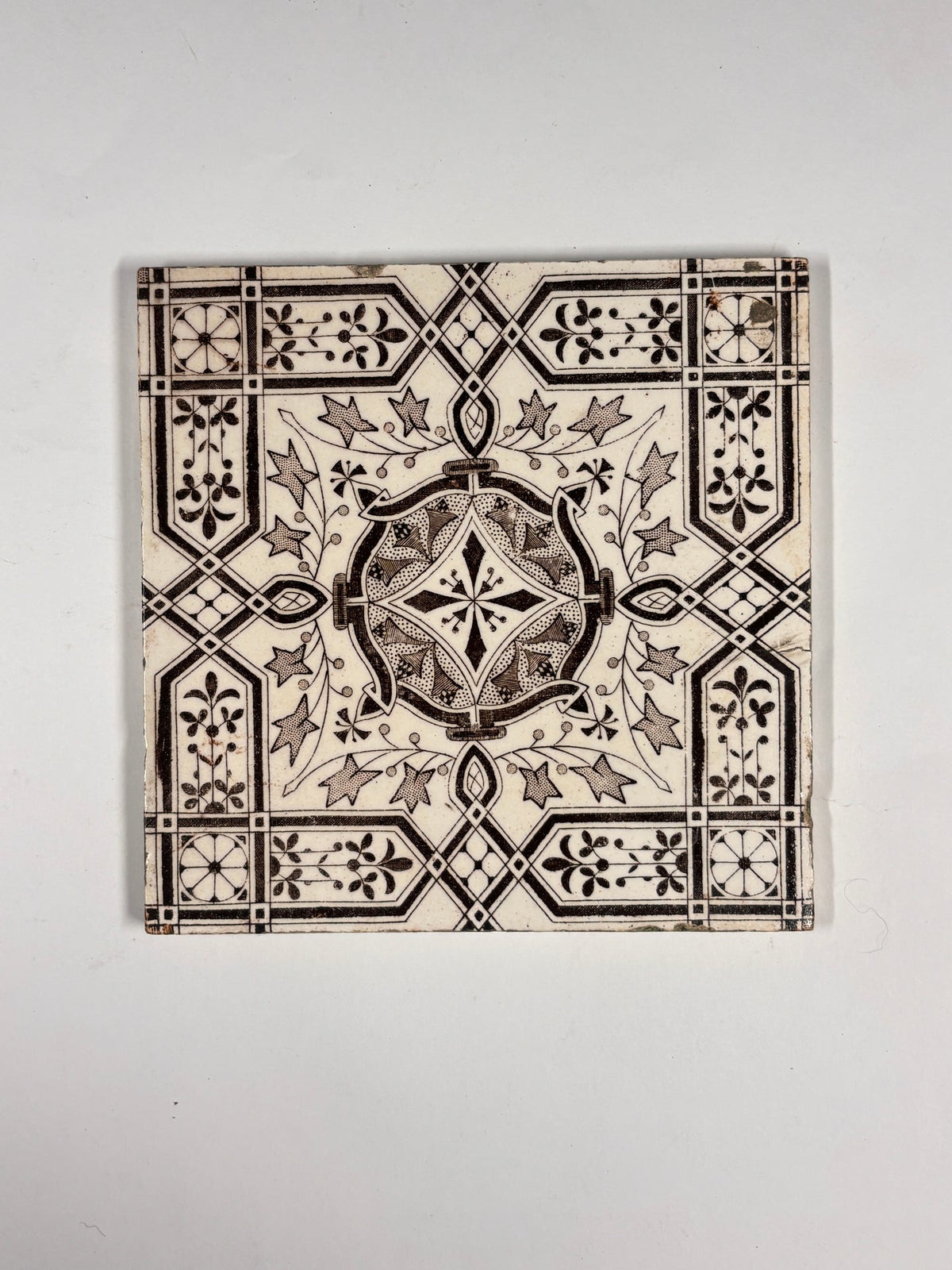 Victorian Antique Decorative Tiles Set of 5 | The Architectural Forum