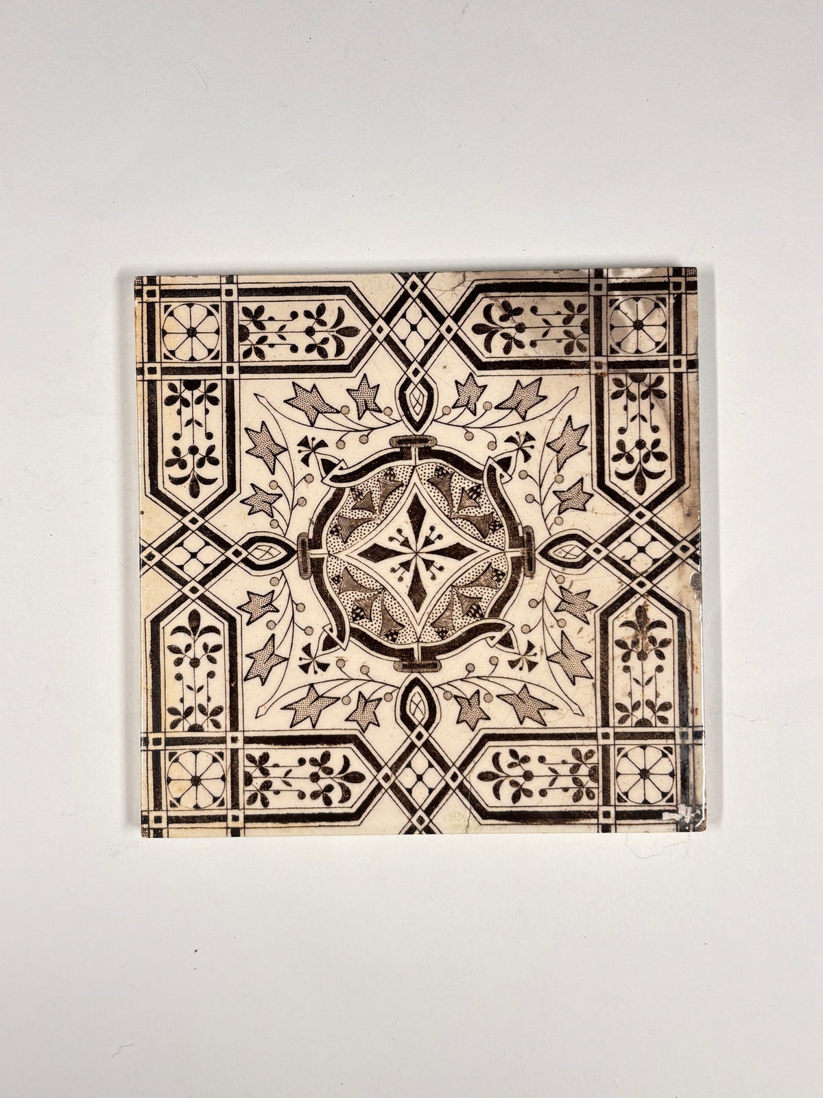 Victorian Antique Decorative Tiles Set of 5 | The Architectural Forum
