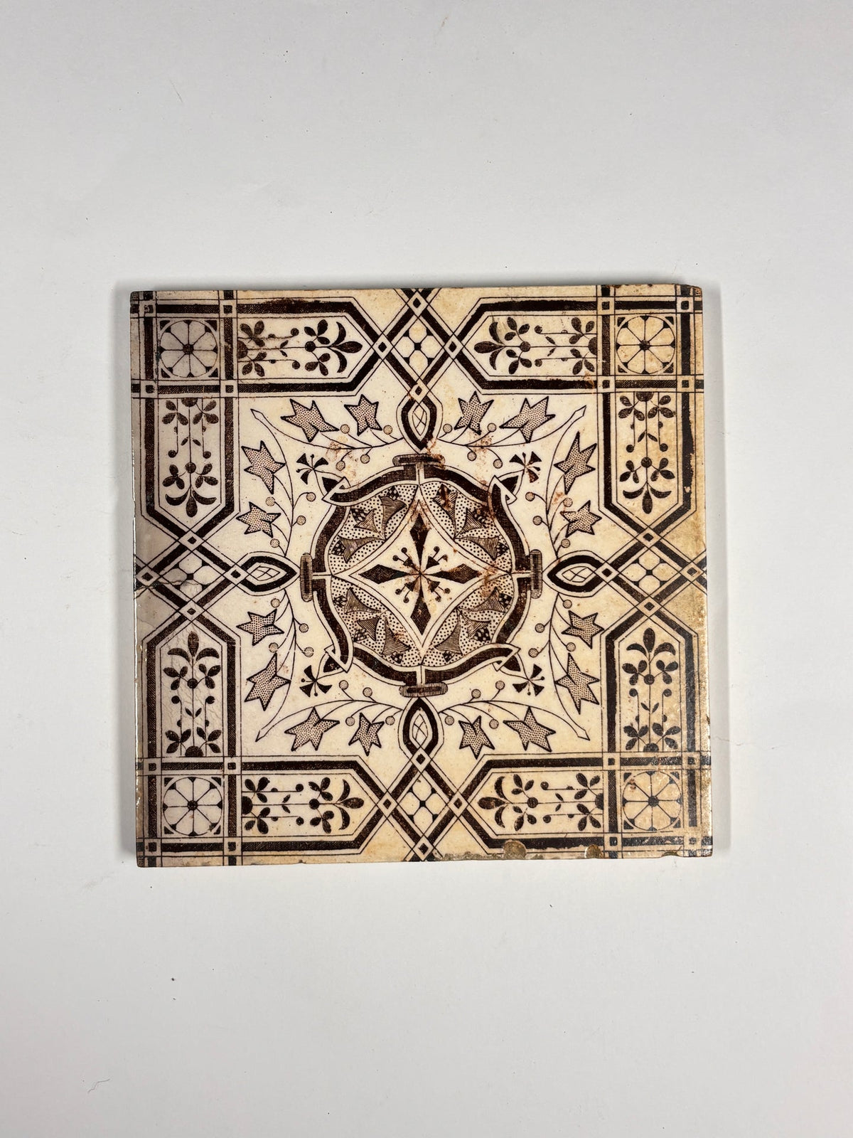Victorian Antique Decorative Tiles Set of 5 | The Architectural Forum