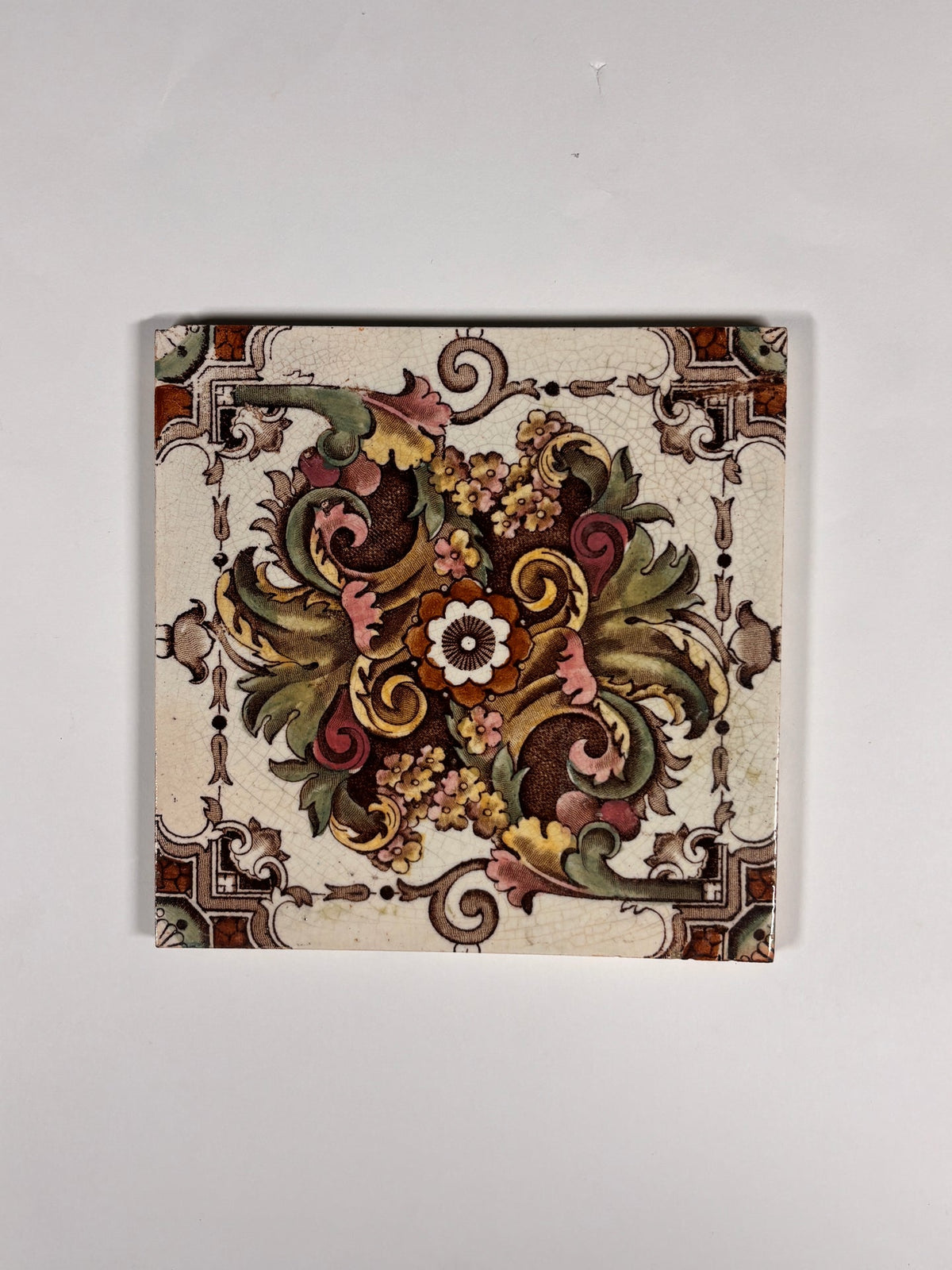 Vintage Victorian-era Ceramic Tiles Set of 4 | The Architectural Forum