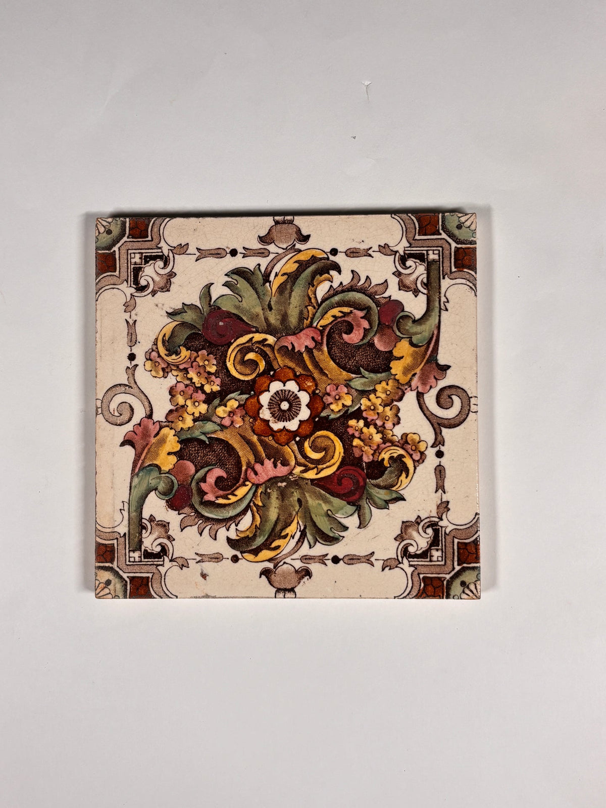 Vintage Victorian-era Ceramic Tiles Set of 4 | The Architectural Forum
