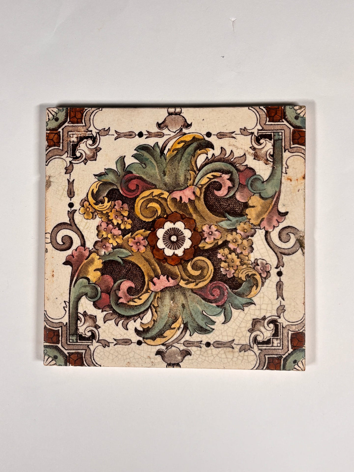 Vintage Victorian-era Ceramic Tiles Set of 4 | The Architectural Forum
