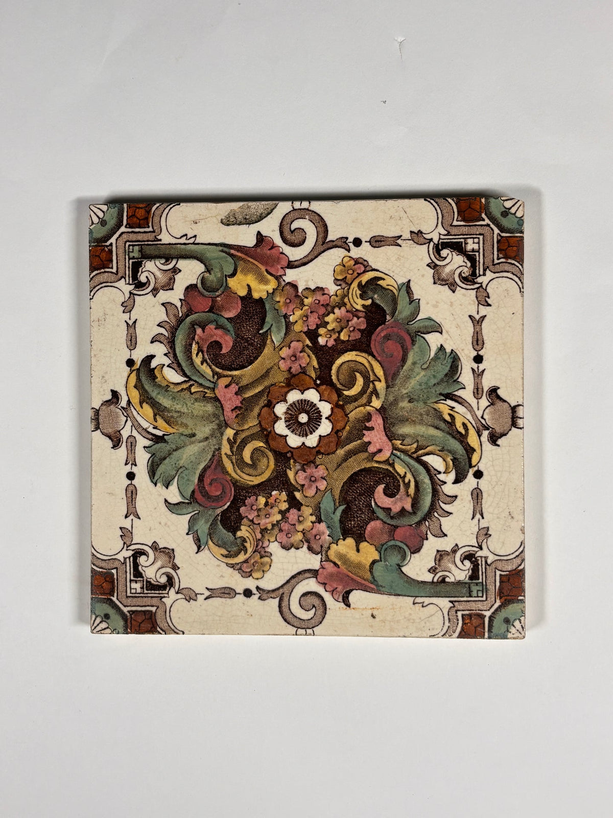 Vintage Victorian-era Ceramic Tiles Set of 4 | The Architectural Forum