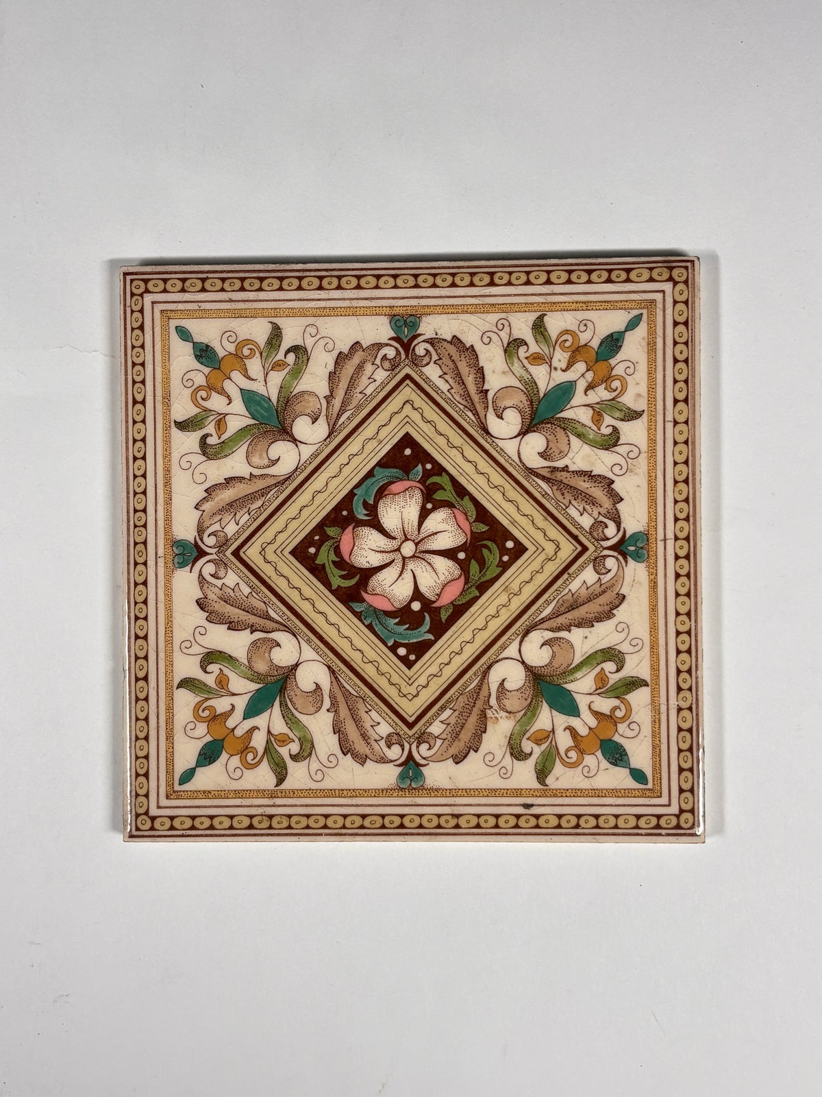 Vintage Floral Decorative Ceramic Tiles Set of 4 | The Architectural Forum