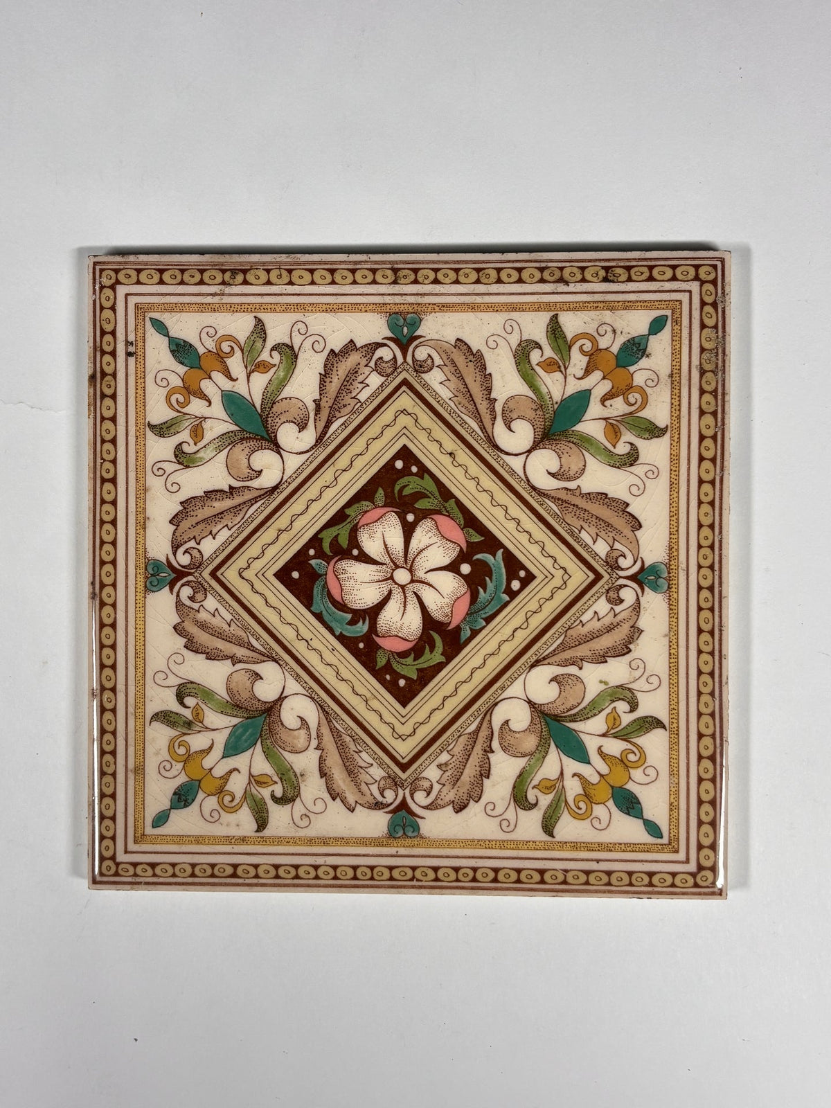 Vintage Floral Decorative Ceramic Tiles Set of 4 | The Architectural Forum
