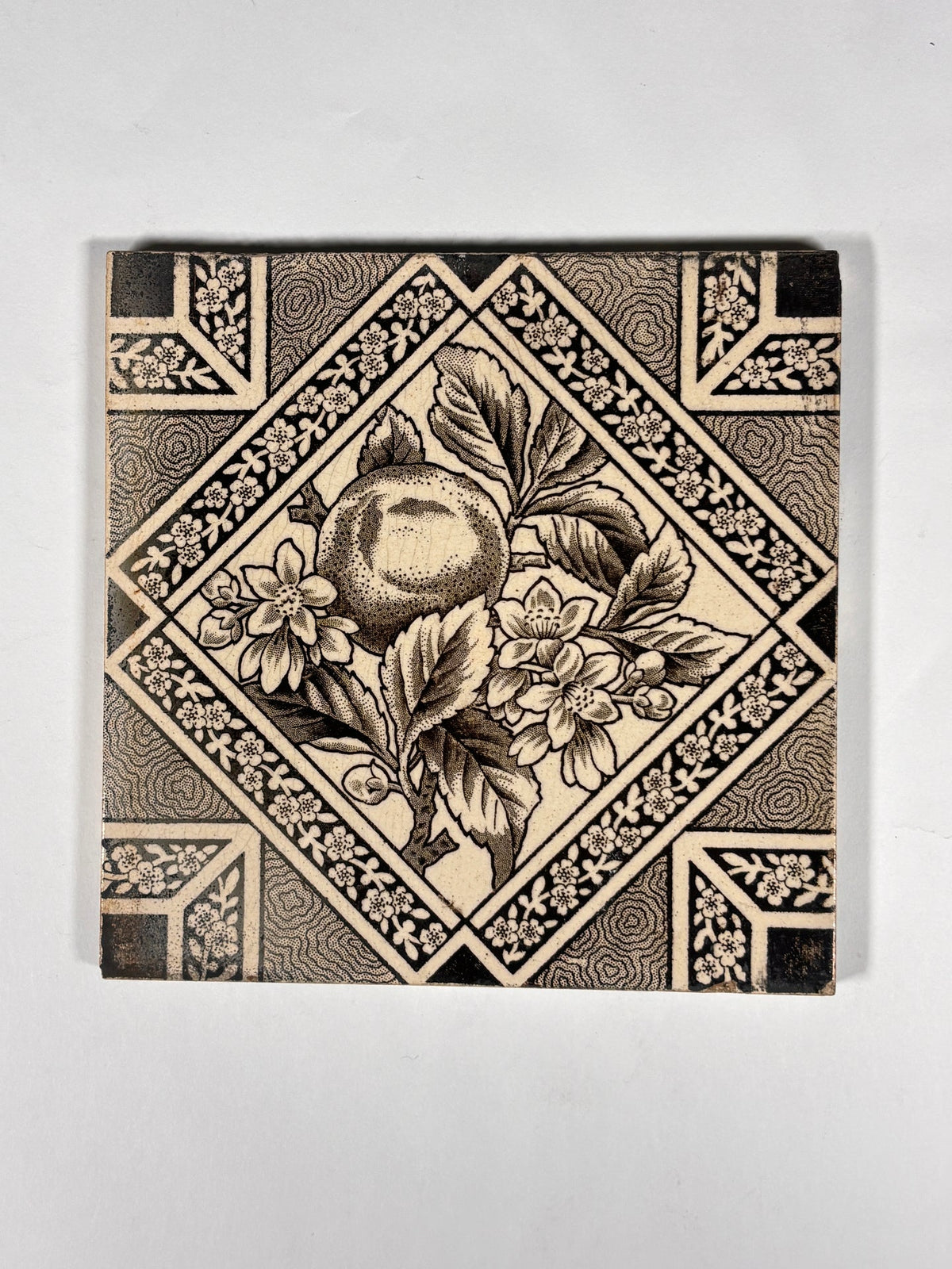 Antique Fruit &amp; Blossom Ceramic Tiles Set of 4 | The Architectural Forum