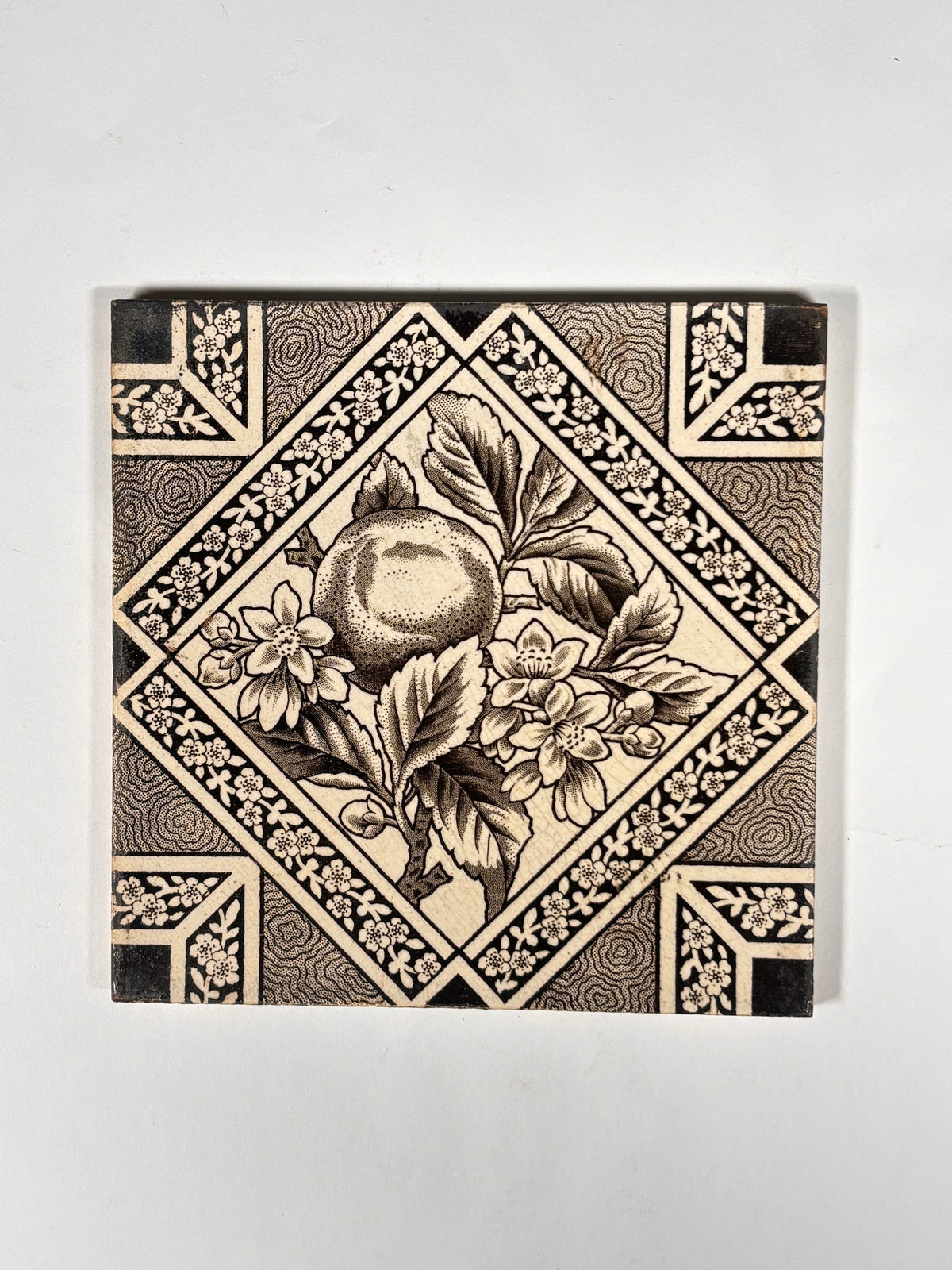 Antique Fruit &amp; Blossom Ceramic Tiles Set of 4 | The Architectural Forum